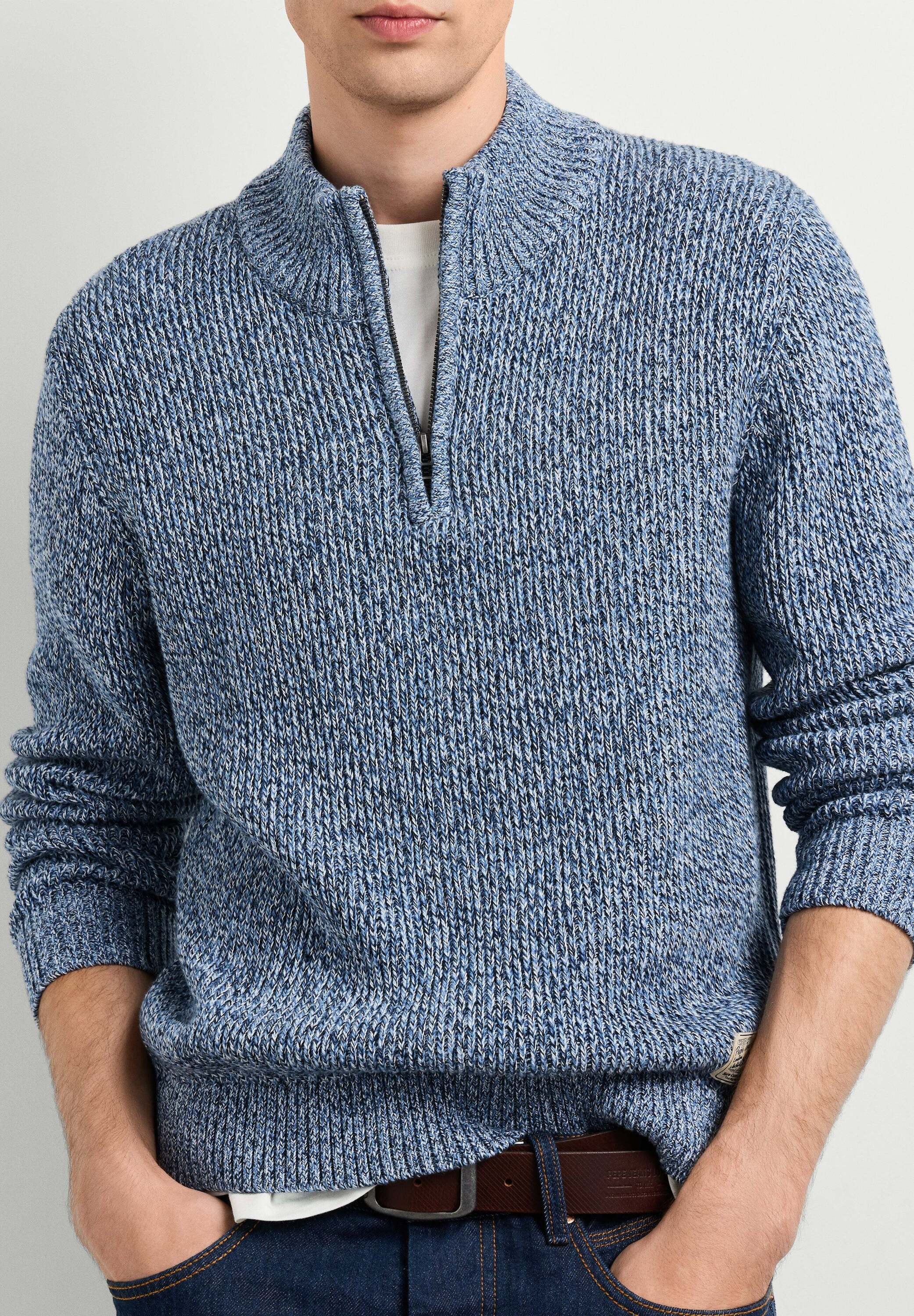 Pepe Jeans V-Ausschnitt-Pullover »Jumper DUNCAN HALF ZIP«