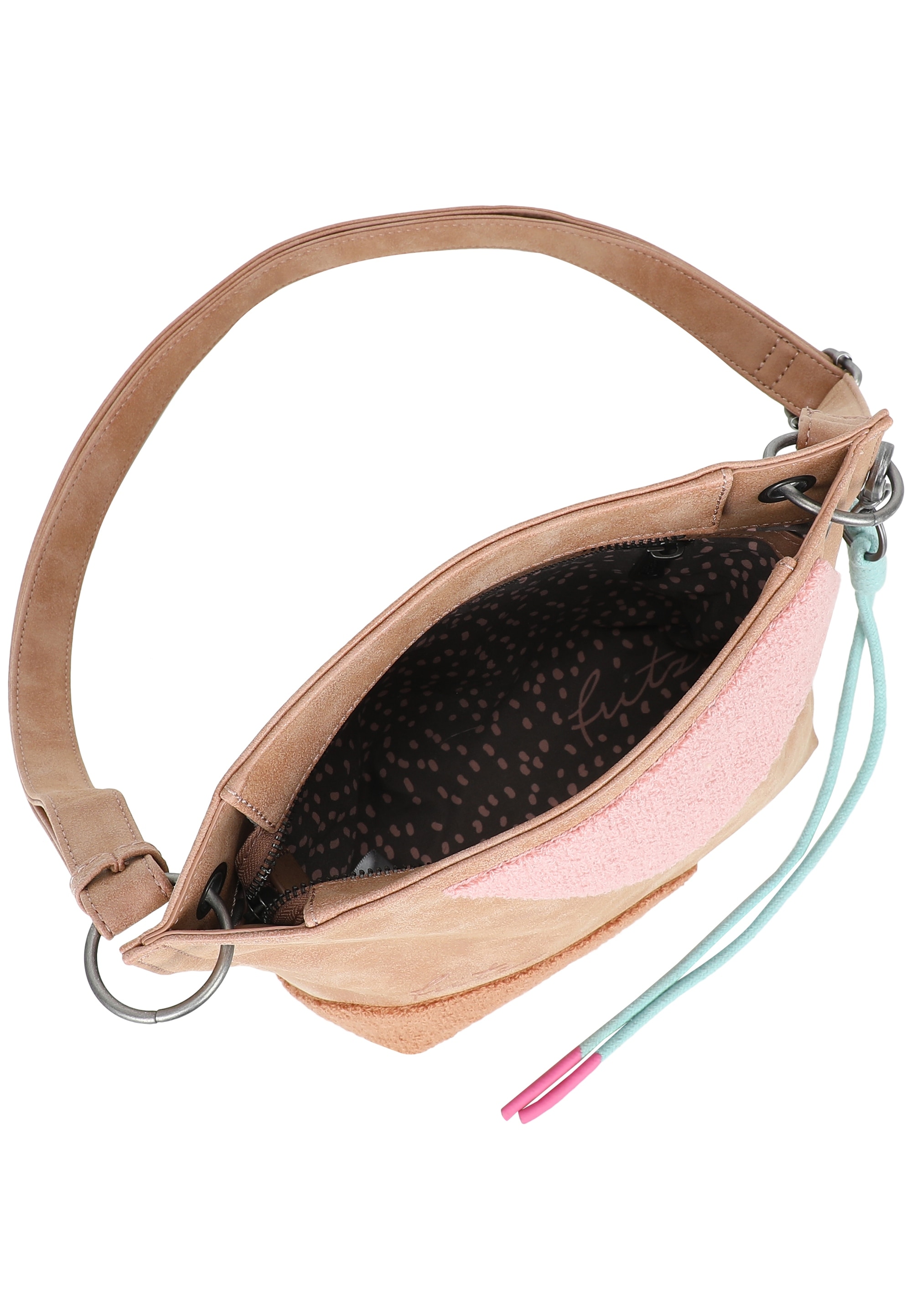 Fritzi aus Preußen Schultertasche »Fritzi03 Limited Happy Flocked Jive Soft Berry« mit moderner Flockung