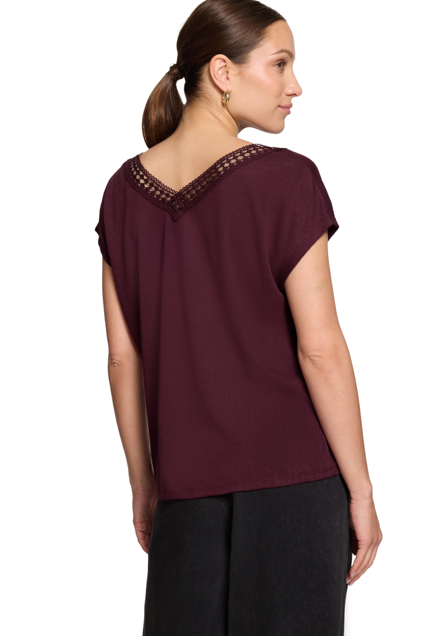 Zero T-Shirt »Damen mit V-Ausschnitt« 1 Spitze
