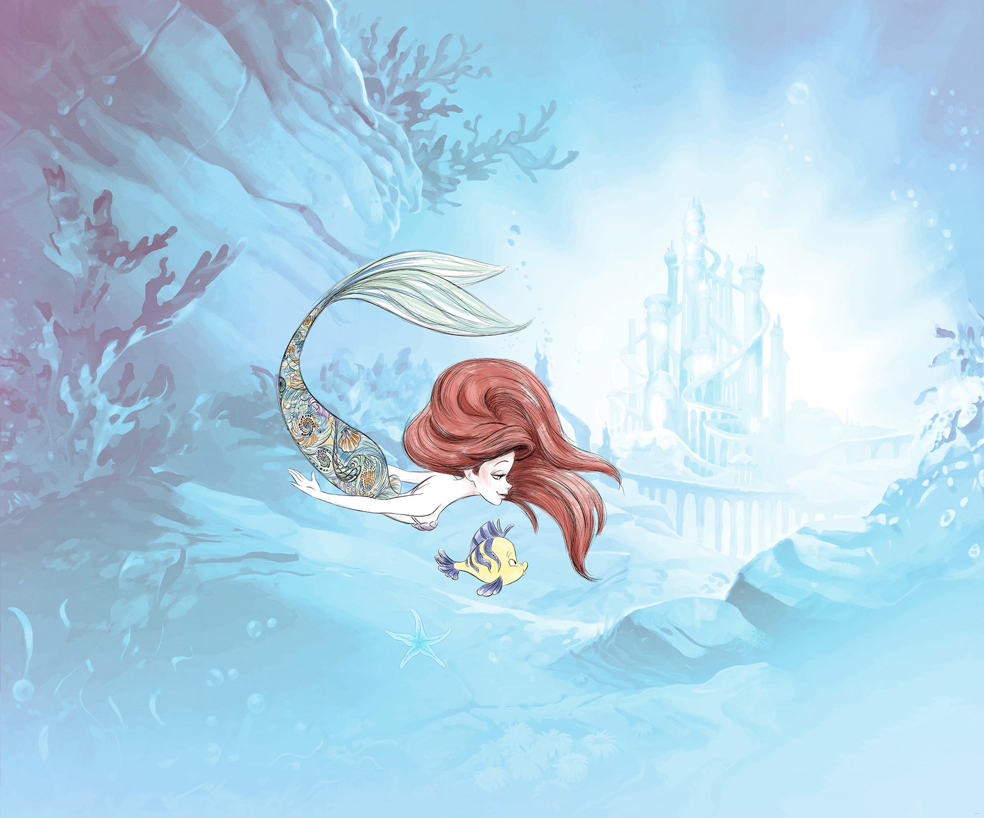 Komar Fototapete »Ariel Under the Sea«, bedruckt