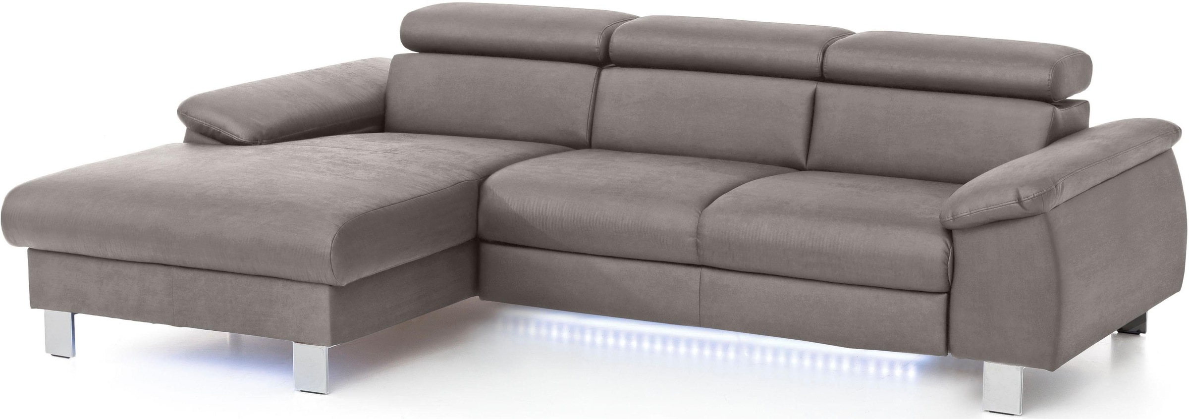 COTTA Ecksofa "Komaris L-Form, B: 244 cm" mit Kopfteilverstellung, optional günstig online kaufen