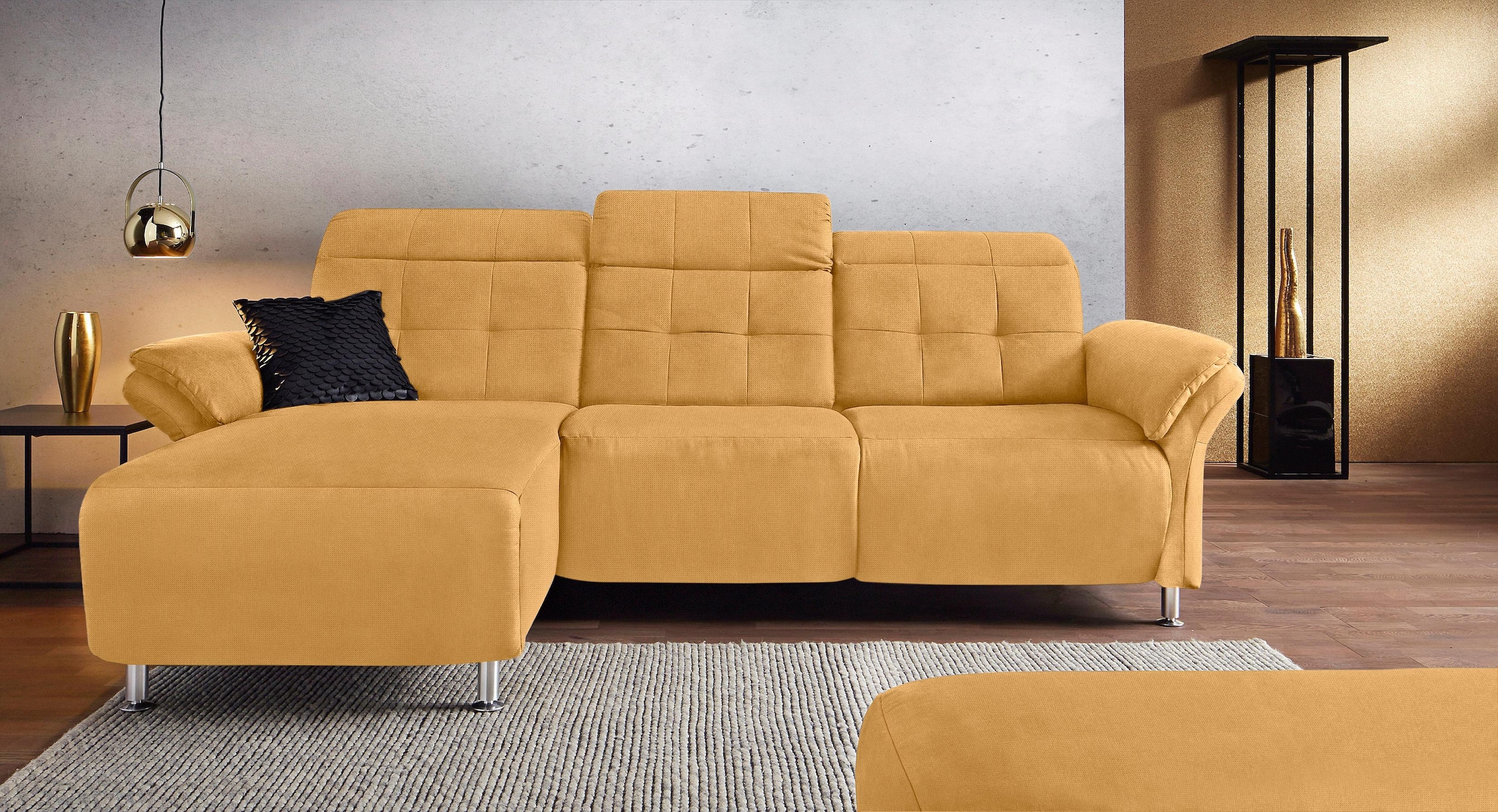 Home affaire Ecksofa "Manhattan L-Form" 2 Sitze mit elektrischer Relaxfunkt günstig online kaufen