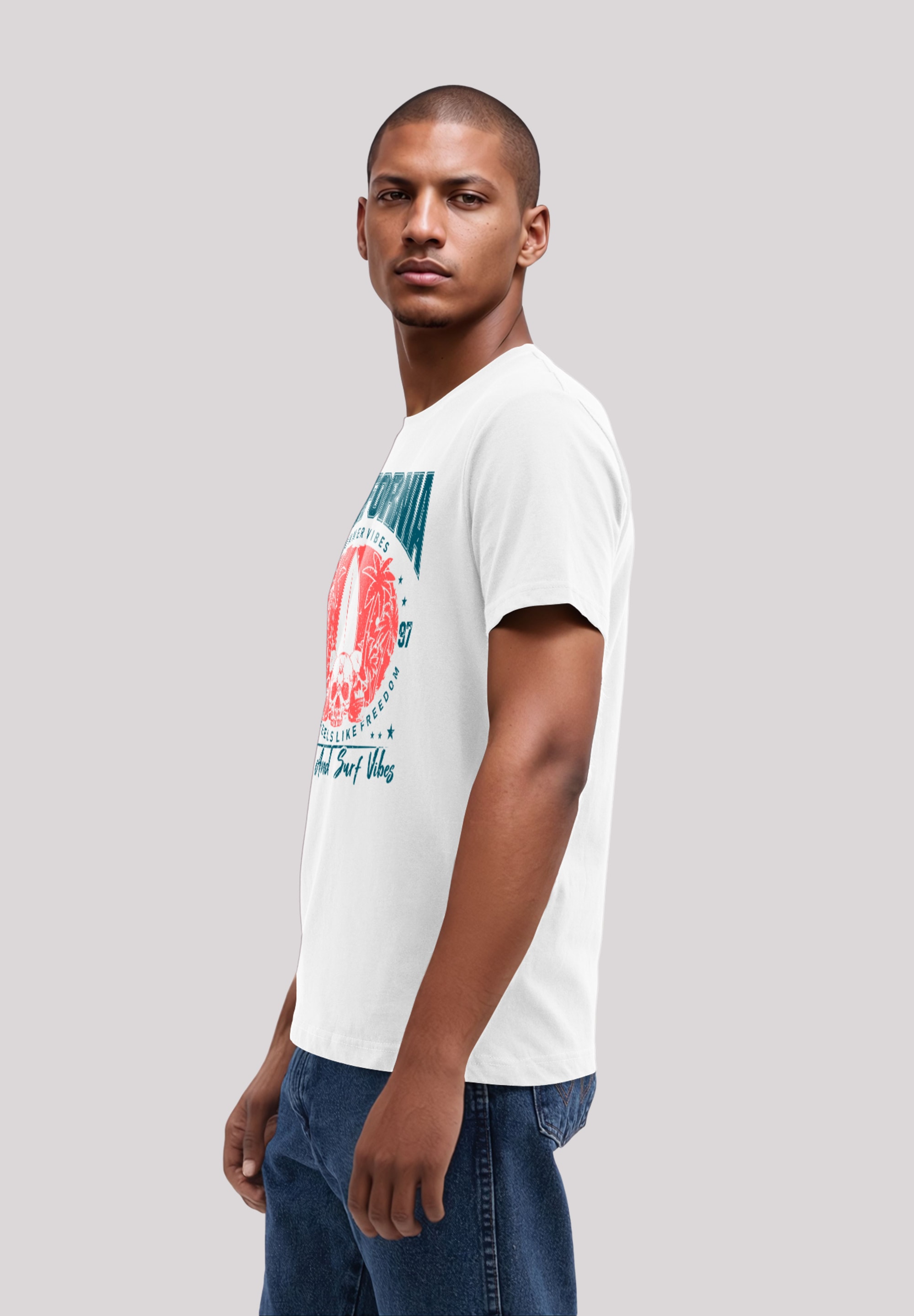 F4NT4STIC T-Shirt »California skull summer vibes«, Premium Qualität