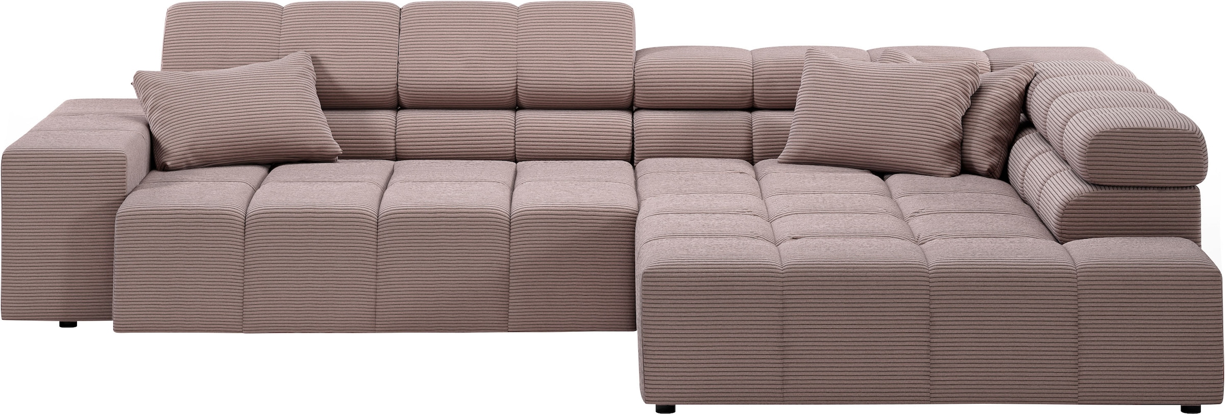 INOSIGN Ecksofa »Ancona incl. Kopfteilverstellung, OTTOs Choice, Breite 319cm, L-Form«, wahlweise motorische Sitztiefenverstellung, auch in Cord + Easy Care