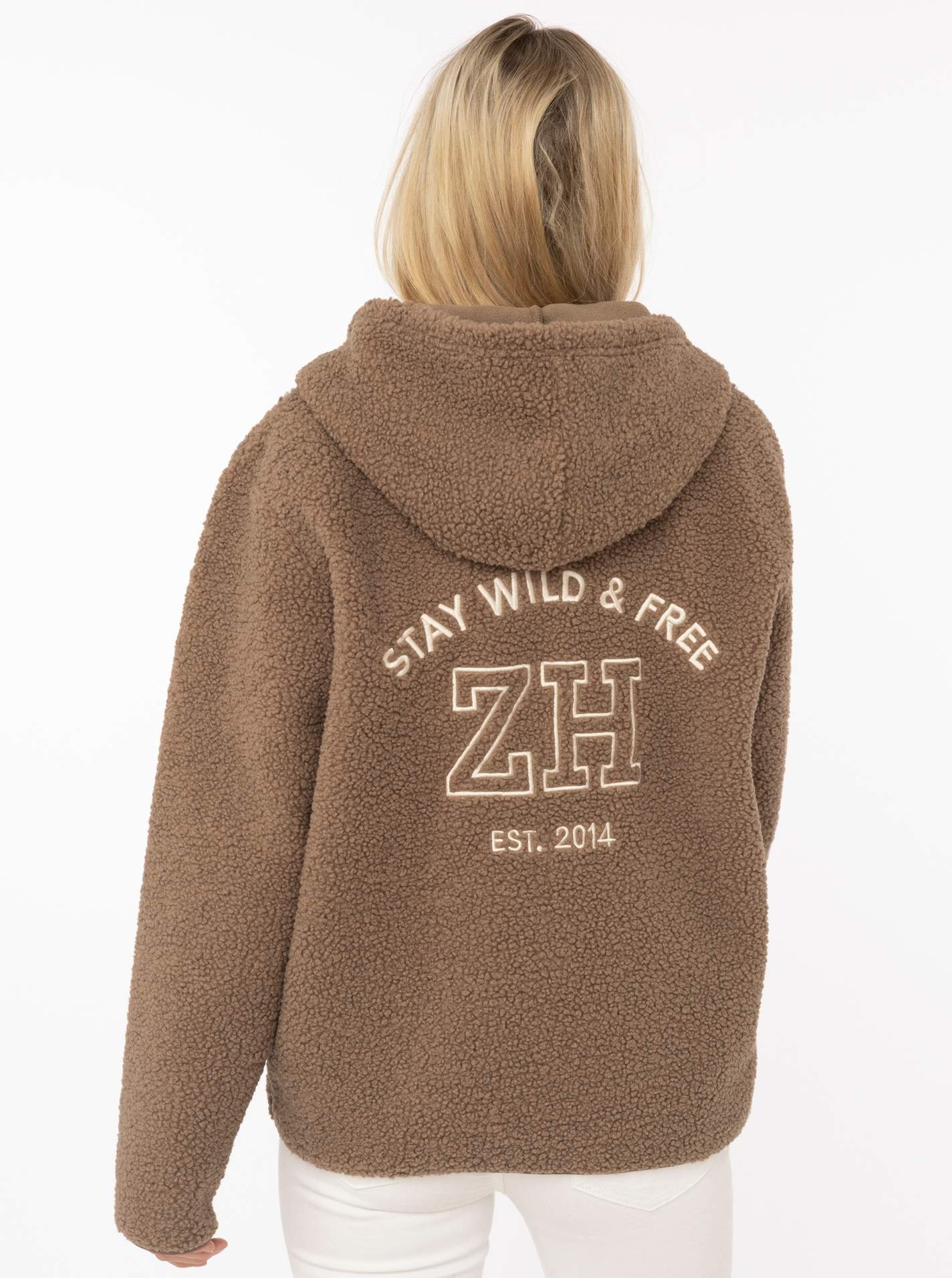 Zwillingsherz Kapuzensweatjacke »"Hoody Zip"« durchgehender Reißverschluss, Kapuze, großes Logo hinten