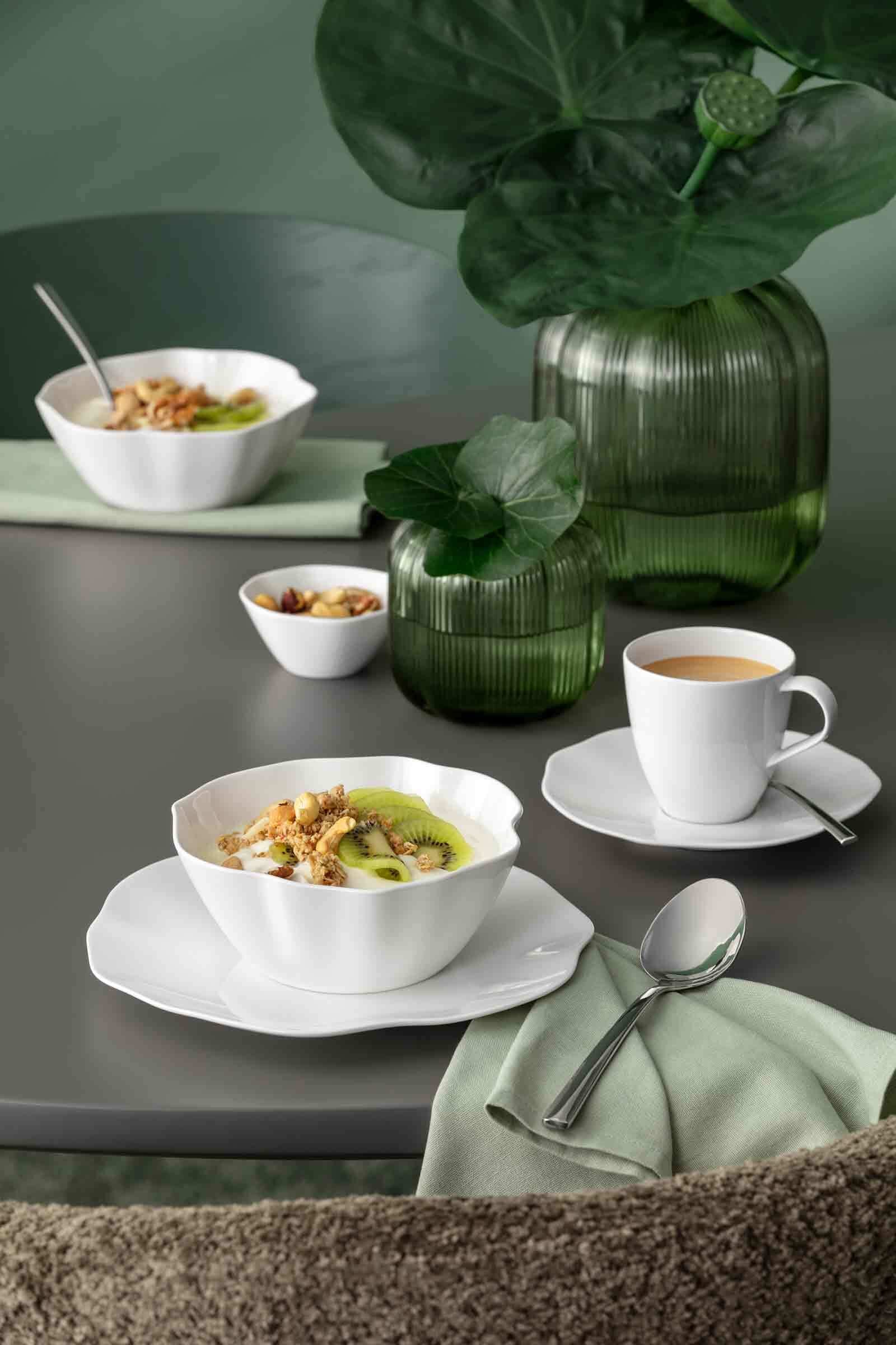 Villeroy & Boch Geschirr-Set »Basic-Set Pura 6er Set weiß« Spülmaschinenfest, Mikrowellensicher