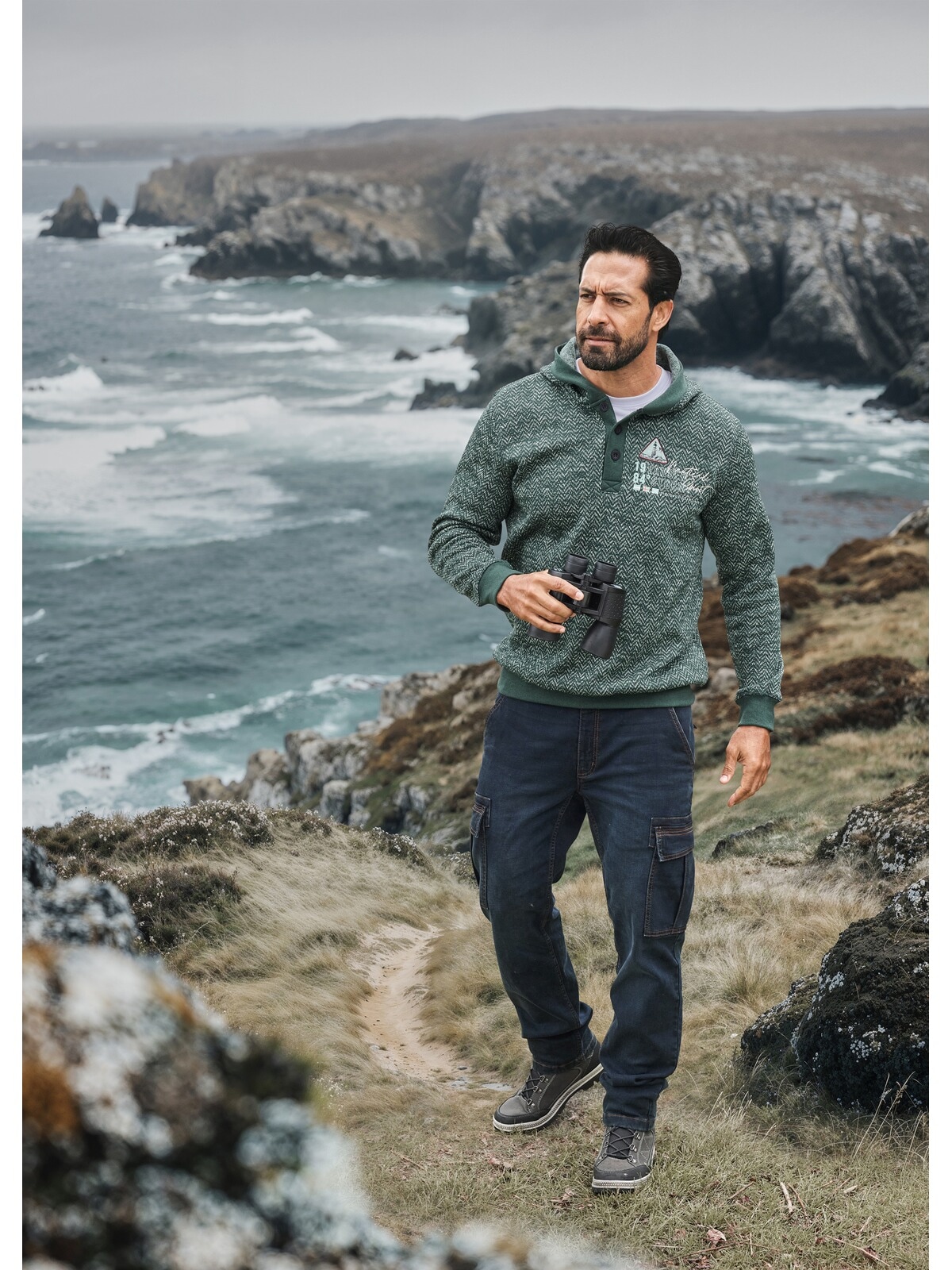 Jan Vanderstorm Fleecepullover »Strickfleeceshirt HARGARD«