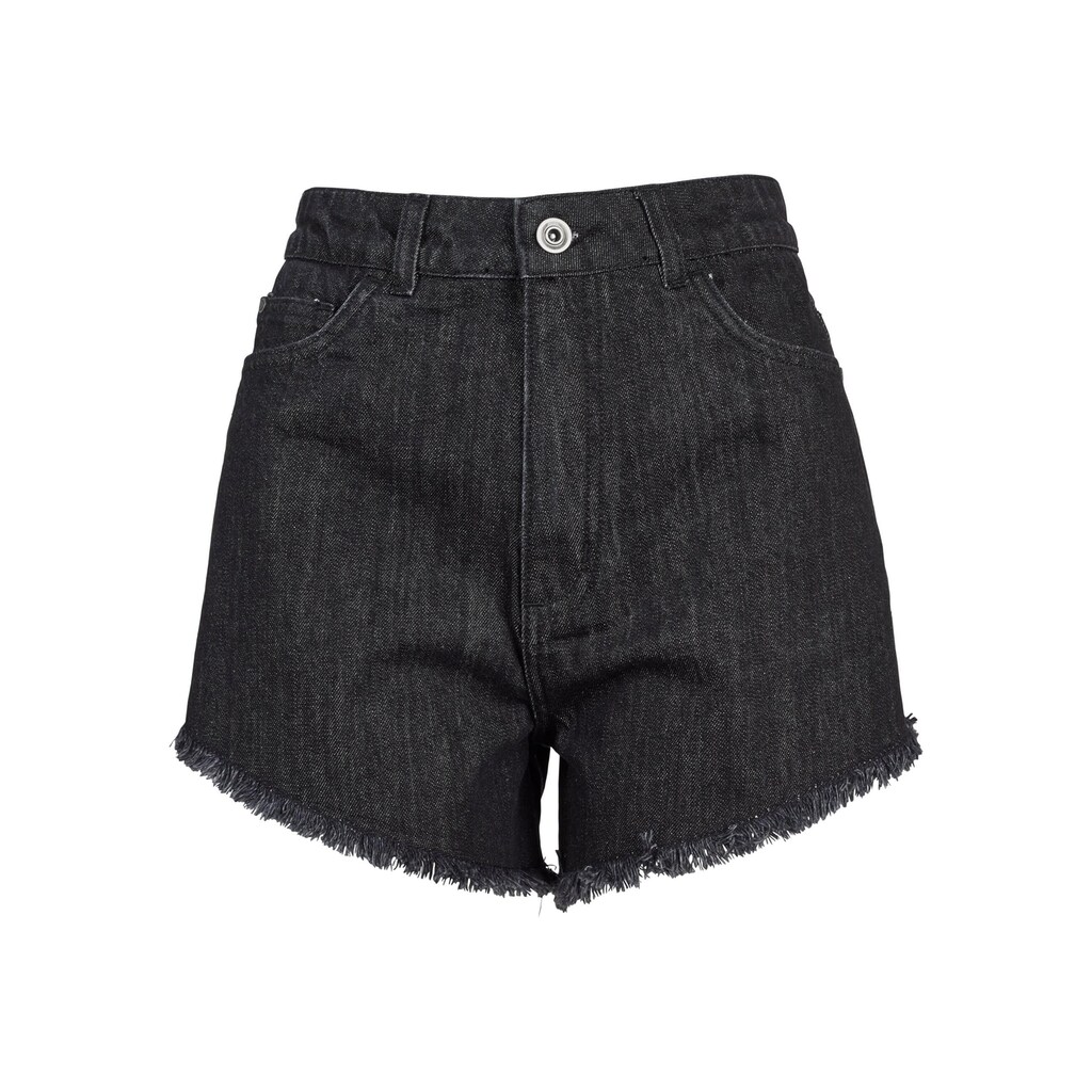 URBAN CLASSICS Stoffhose »Urban Classics Damen Ladies Denim Hotpants«, (1 tlg.)