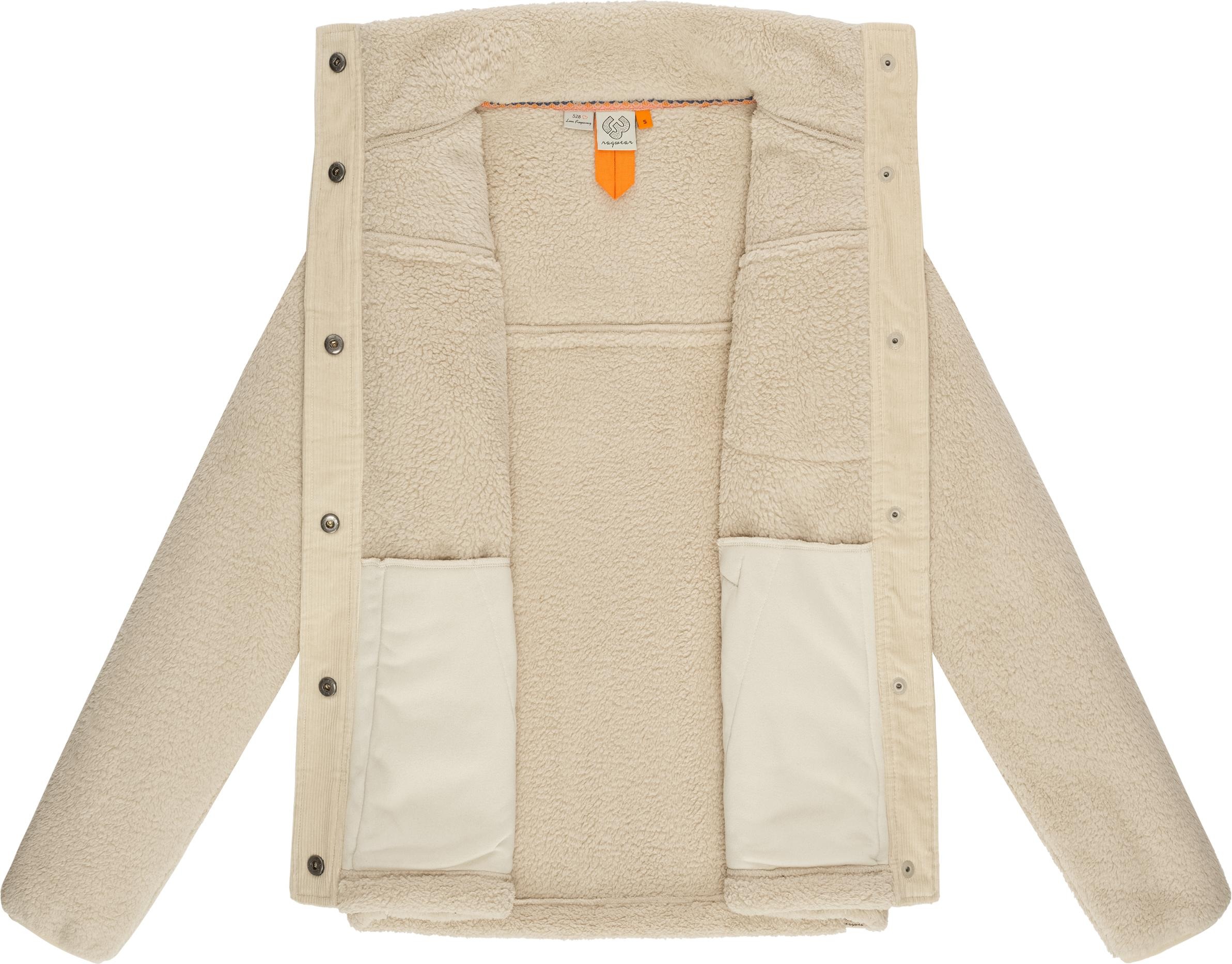 Ragwear Plüschjacke »Appopis Block«, ohne Kapuze, Flauschige Übergangsjacke aus Teddyfleece