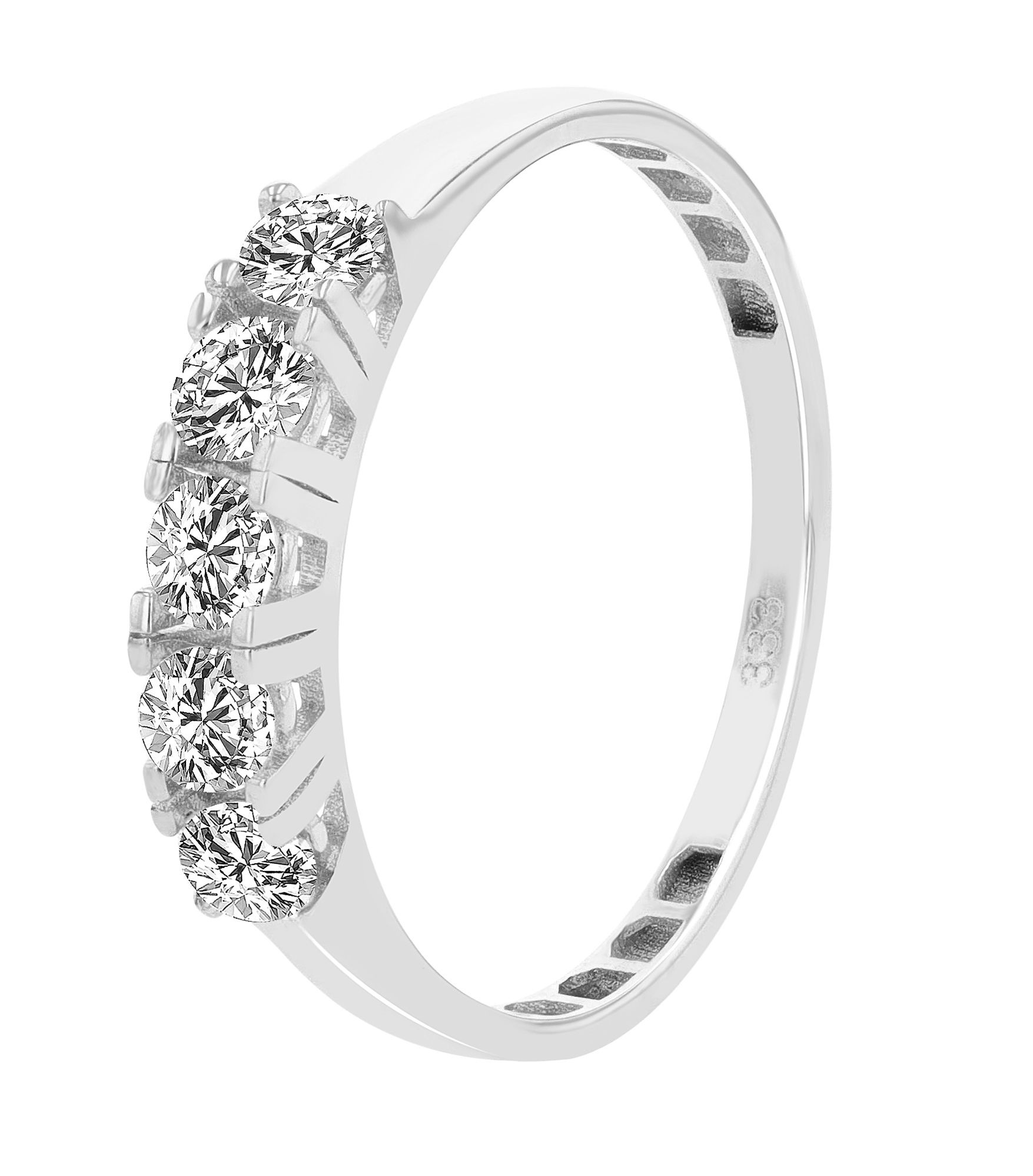 Fingerring ADELIA´S "Damen Ring aus 333 Gold mit Zirkonia" Gr. 58, silber, Fingerringe, Damen, 58, Fingerring 2