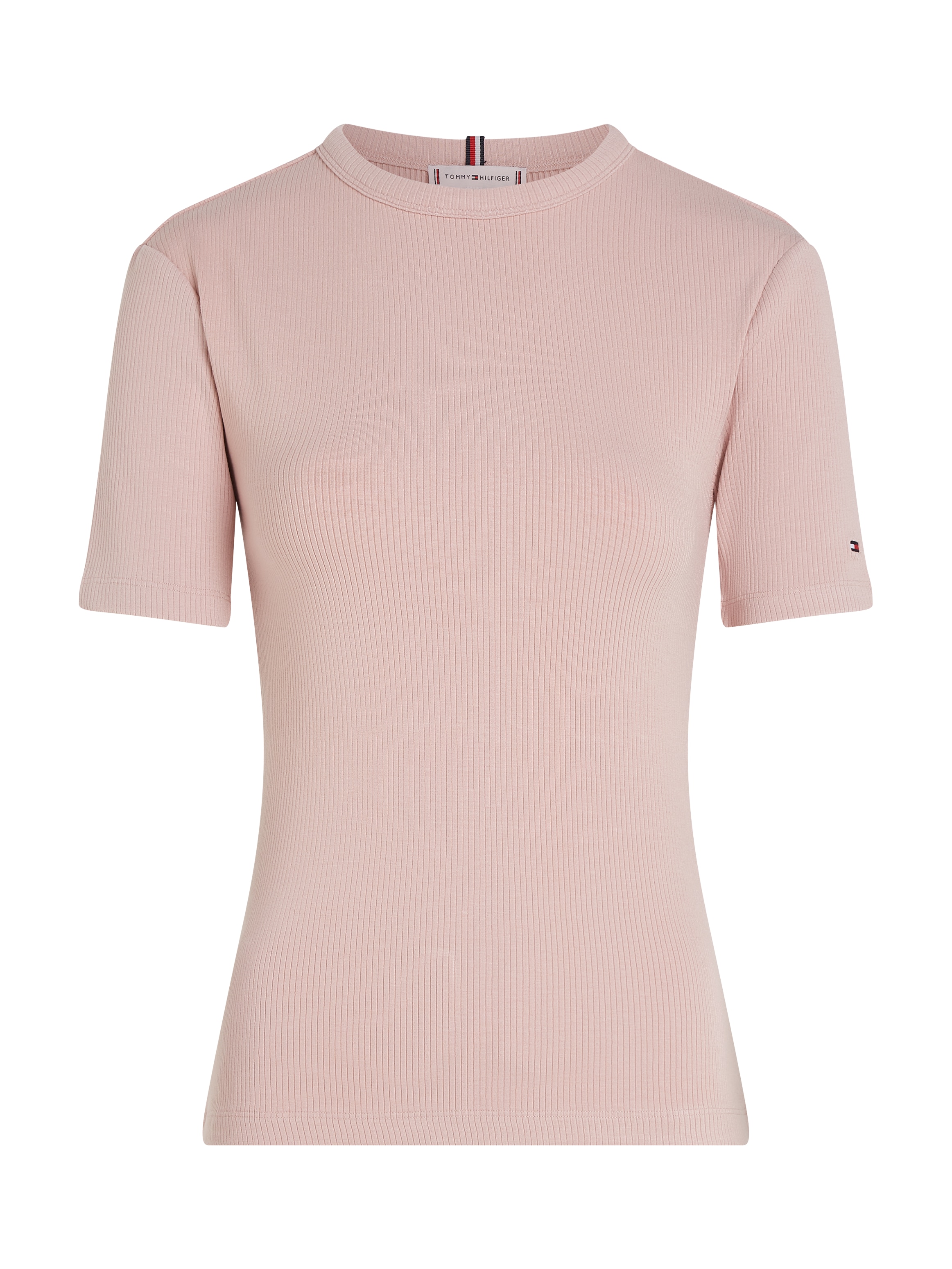 Tommy Hilfiger Kurzarmshirt »5X2 RIB C-NK SS«, mit Rundhals, Kurzarm