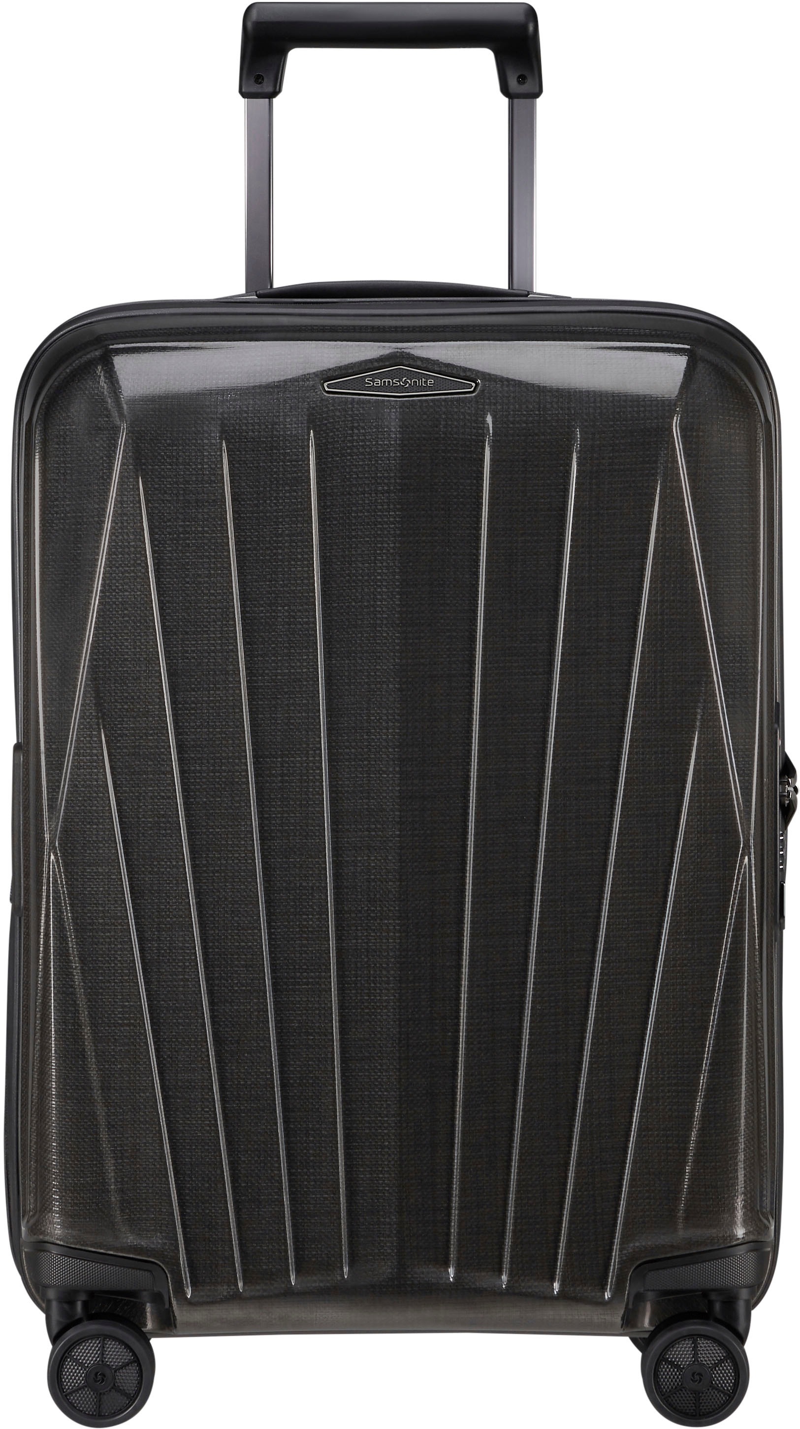 Samsonite Hartschalen-Trolley "MAJOR-LITE, black, 55 cm", 4 St. Rollen, Handgepäck Reisekoffer Trolley Made in Europe mi