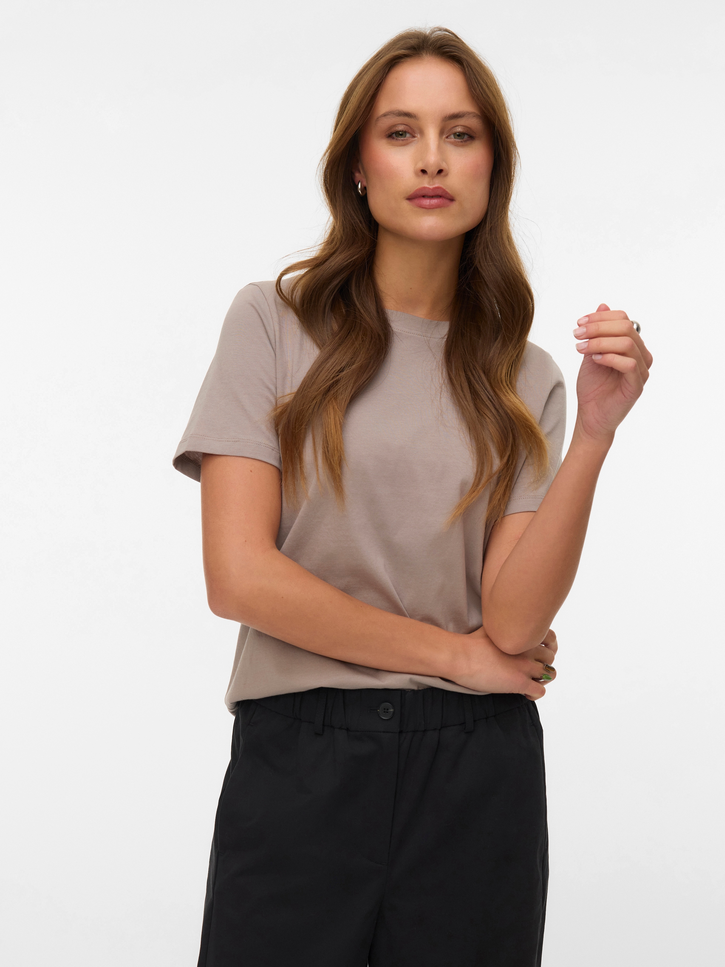 Vero Moda Kurzarmshirt »VMPAULINA SS T-SHIRT GA JRS NOOS« Baumwolle, regular fit