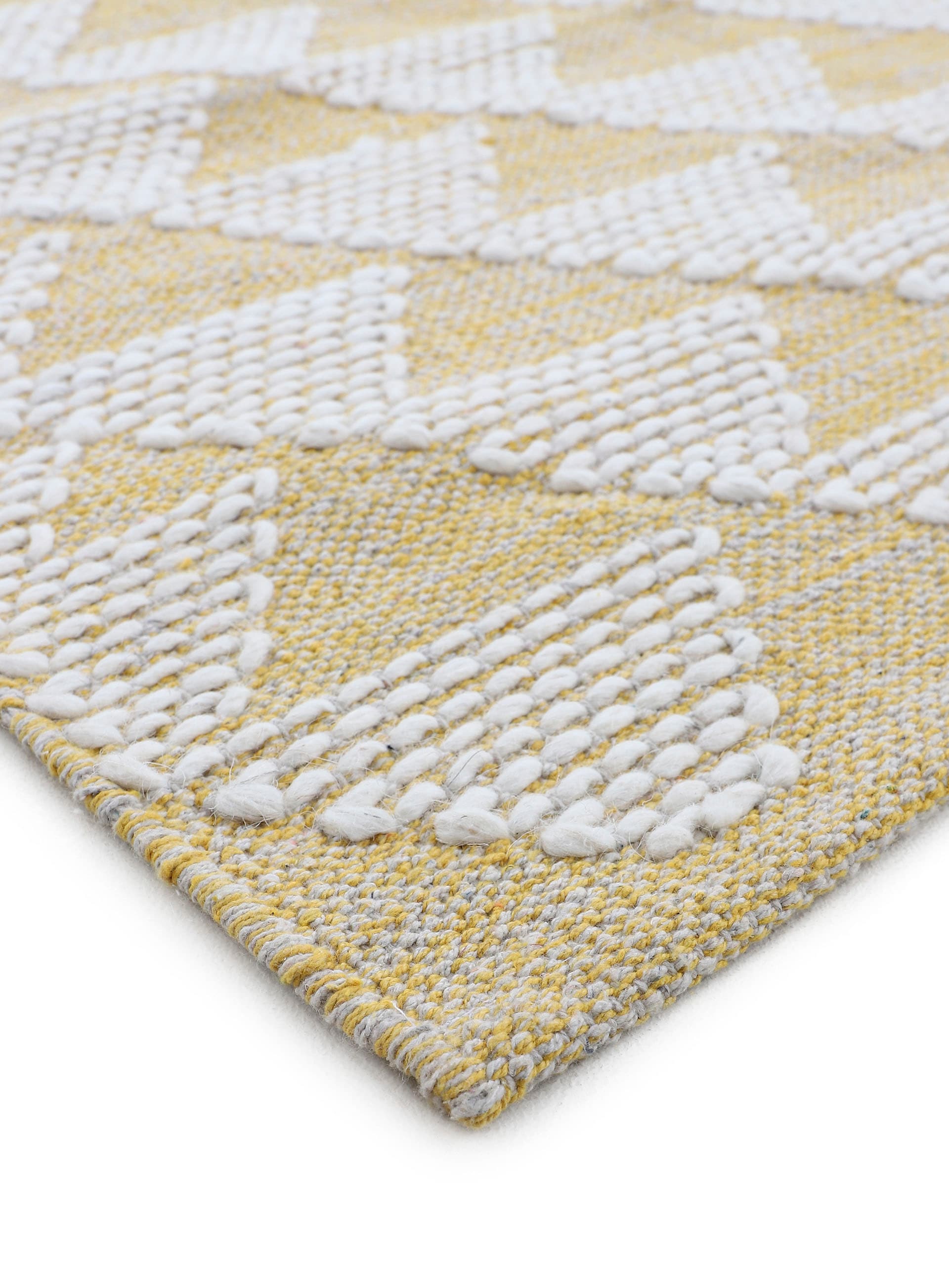 carpetfine Läufer »Kelim Durry«, rechteckig, 5 mm Höhe, Handweb, geometrisch, Hoch-Tief Effekt, handgewebt, reine Baumwolle