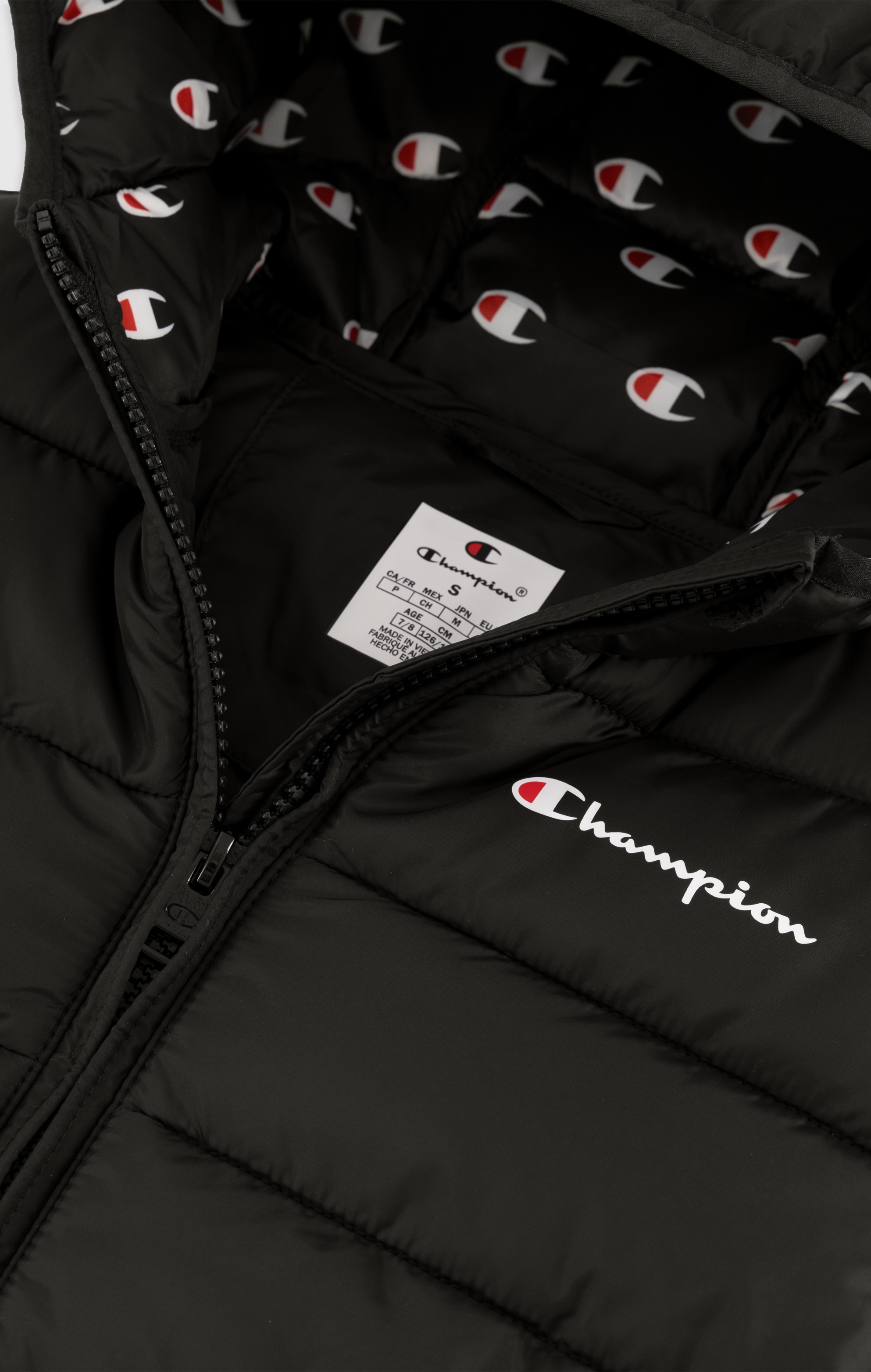 Champion Steppjacke, mit Kapuze, Für Kinder