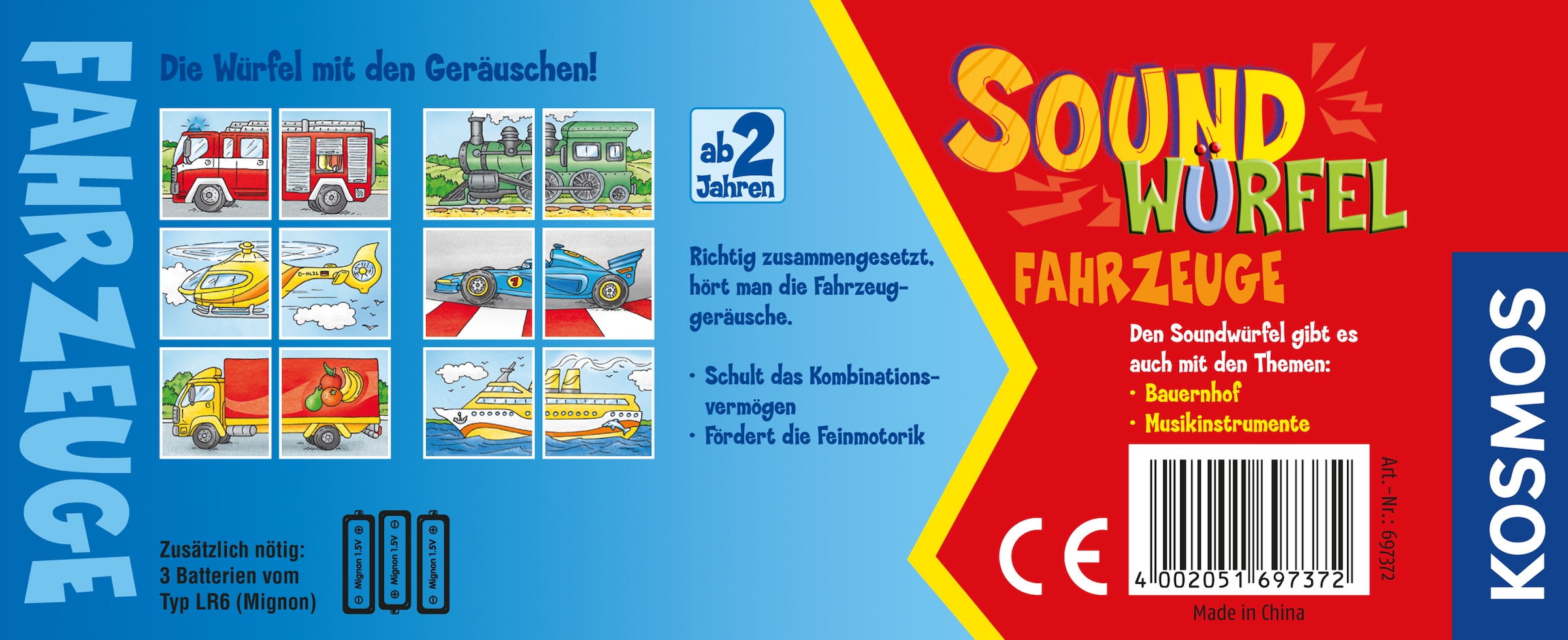 Kosmos Greifspielzeug »Soundwürfel Fahrzeuge«