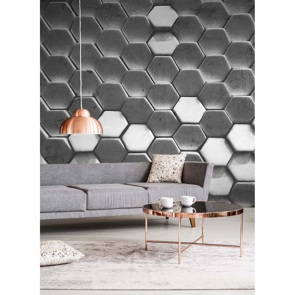 living walls Fototapete »Designwalls Hexagon Surface 1«