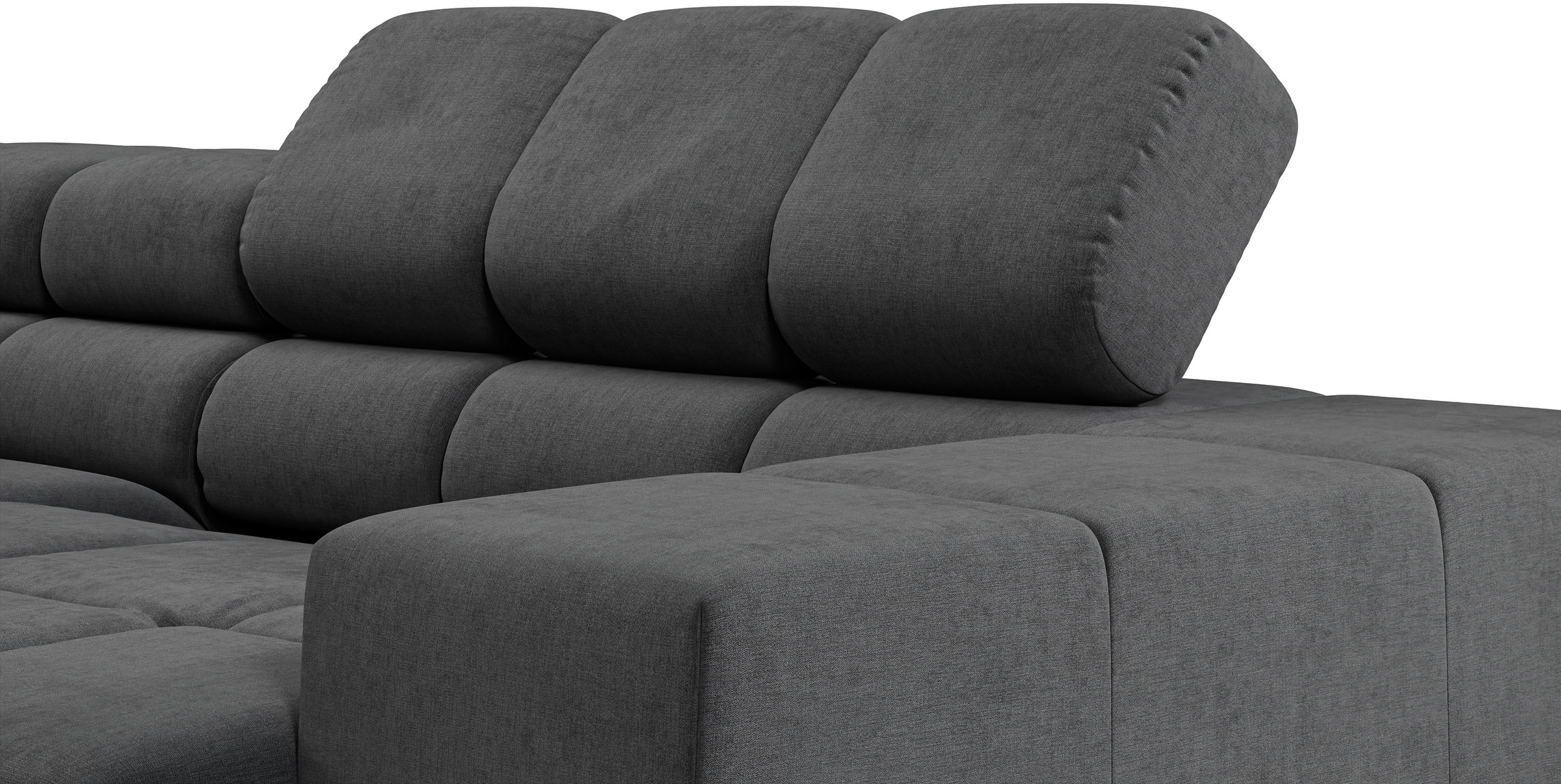 INOSIGN Ecksofa »Ancona, incl. Kopfteilverstellung + 3 Zierkissen, L-Form, bequem«, wahlweise motorische Sitztiefenverstellung, B/T(H: 249/215/70 cm