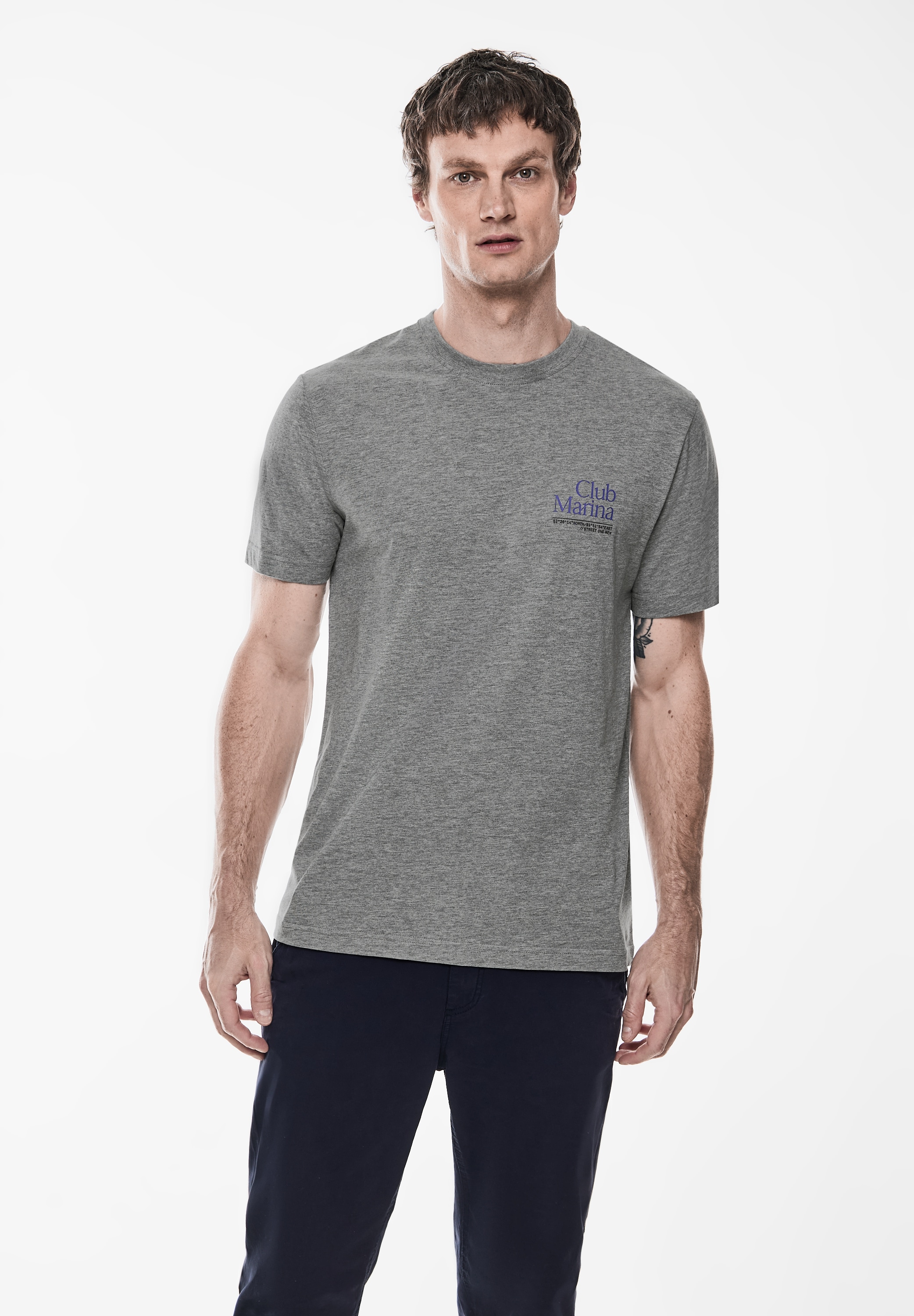 STREET ONE MEN T-Shirt aus reiner Baumwolle