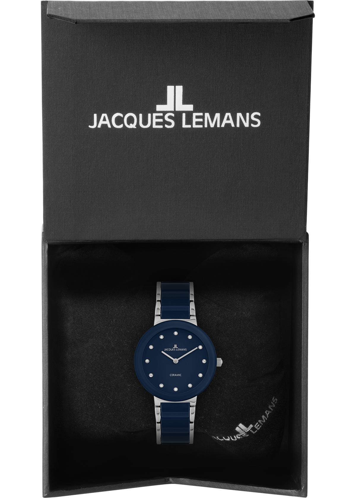 Jacques Lemans Keramikuhr »Monaco«, Quarzuhr, Armbanduhr, Damenuhr, analog, Glaskristalle