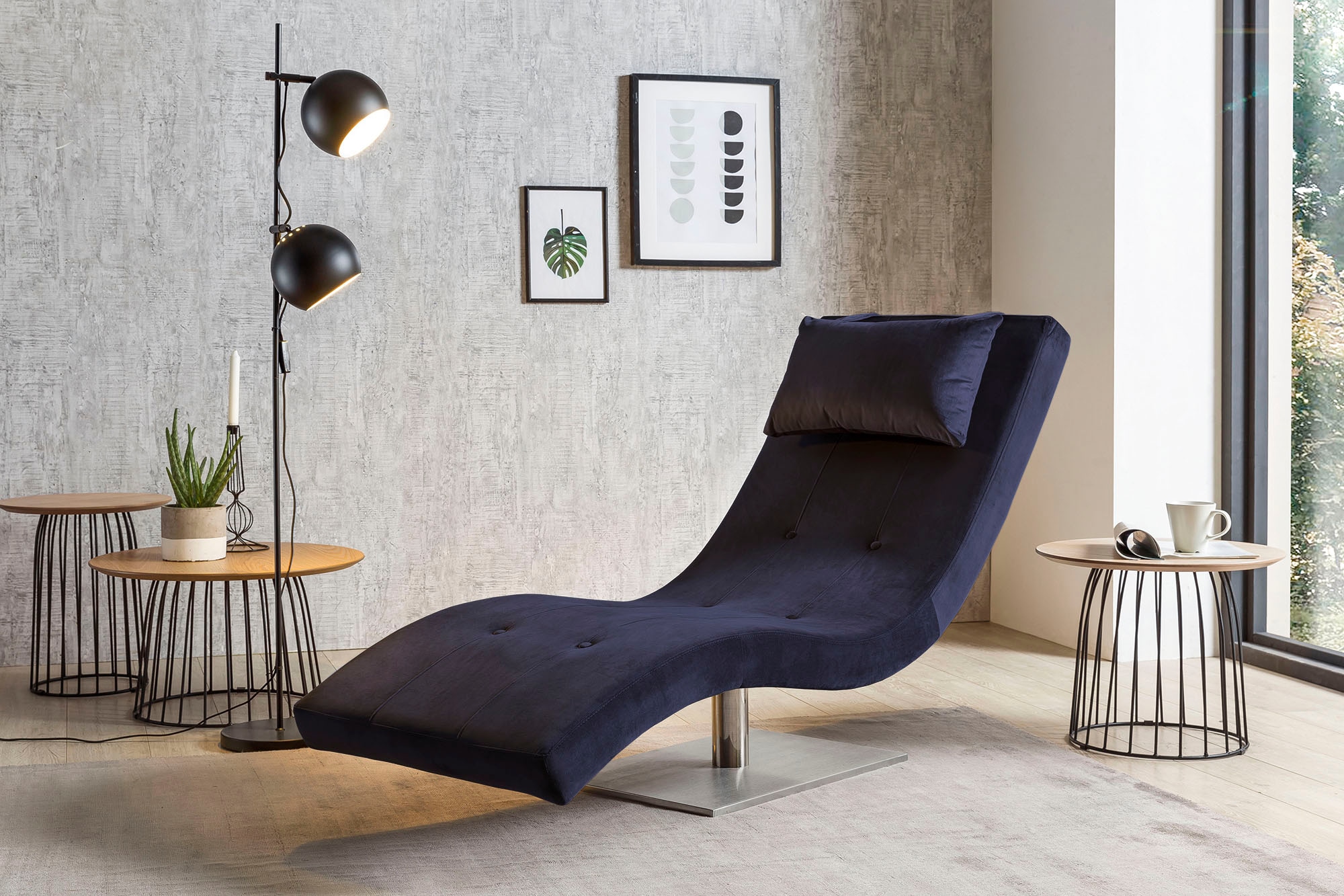 SalesFever Relaxsessel, Extravagante Relaxliege: Samtbezug, Knopfheftung, E günstig online kaufen