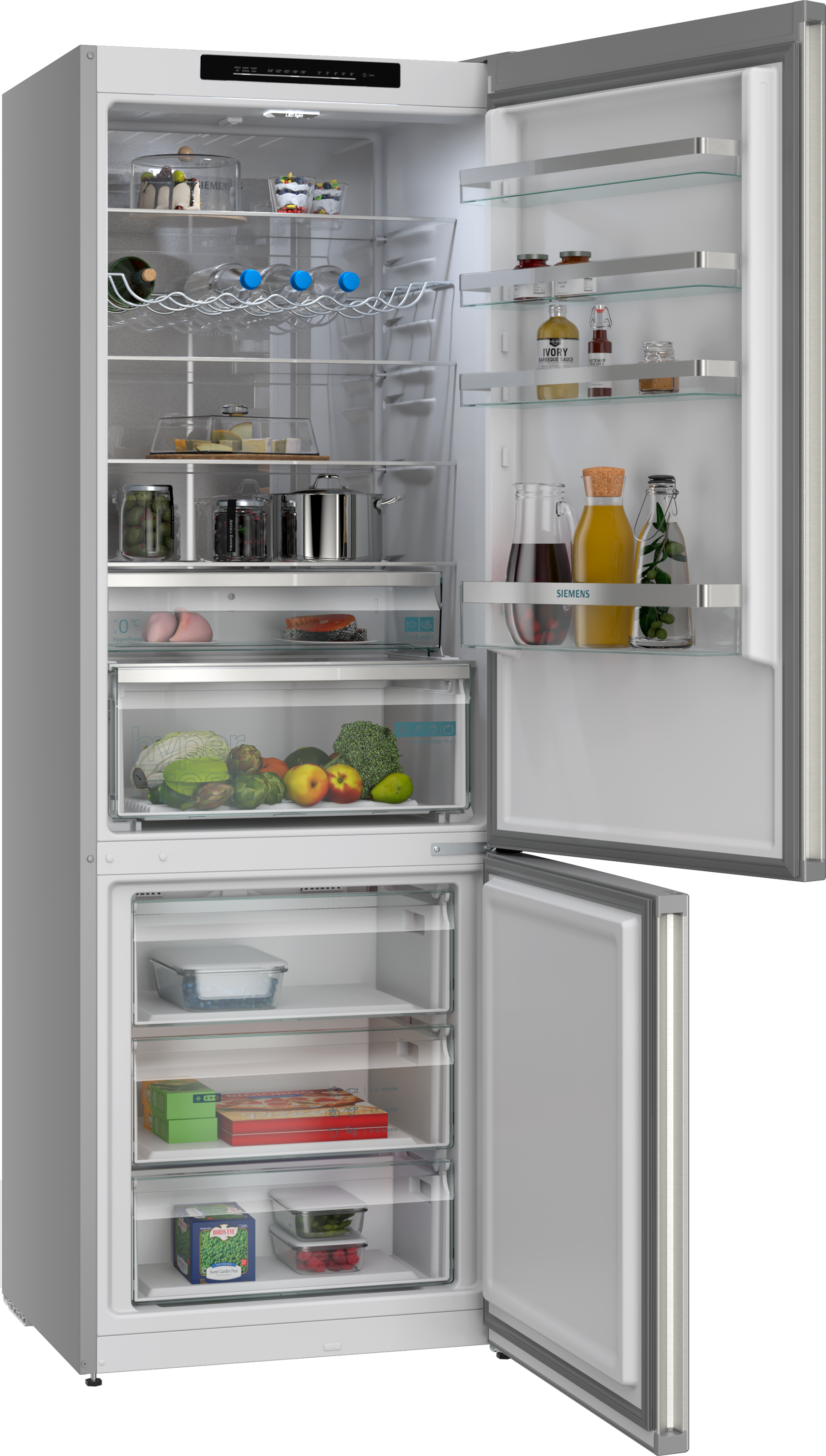 SIEMENS Kühl-/Gefrierkombination iQ300 »KG49NVICG« 203 cm hoch 70 cm breit hyperFresh System für frisches Obst und Gemüse sowie Total noFrost