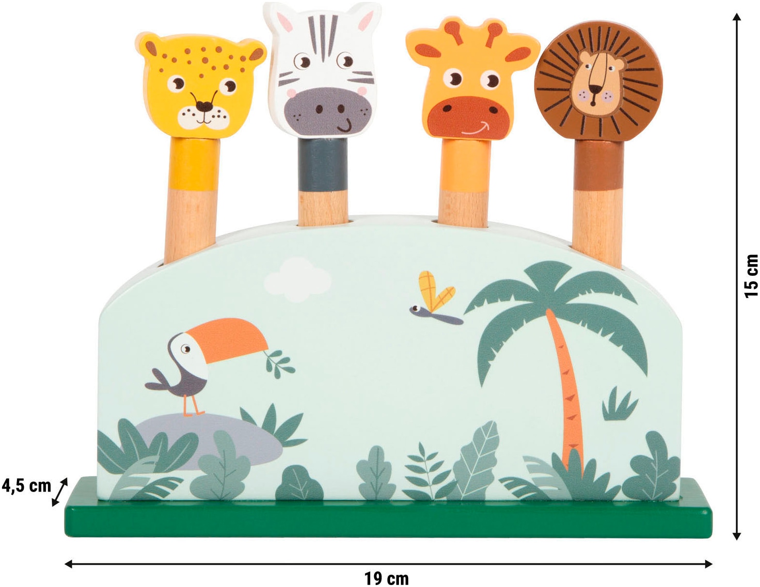 Small Foot Steckspielzeug »Steckspiel Safari hüpfende Tiere«