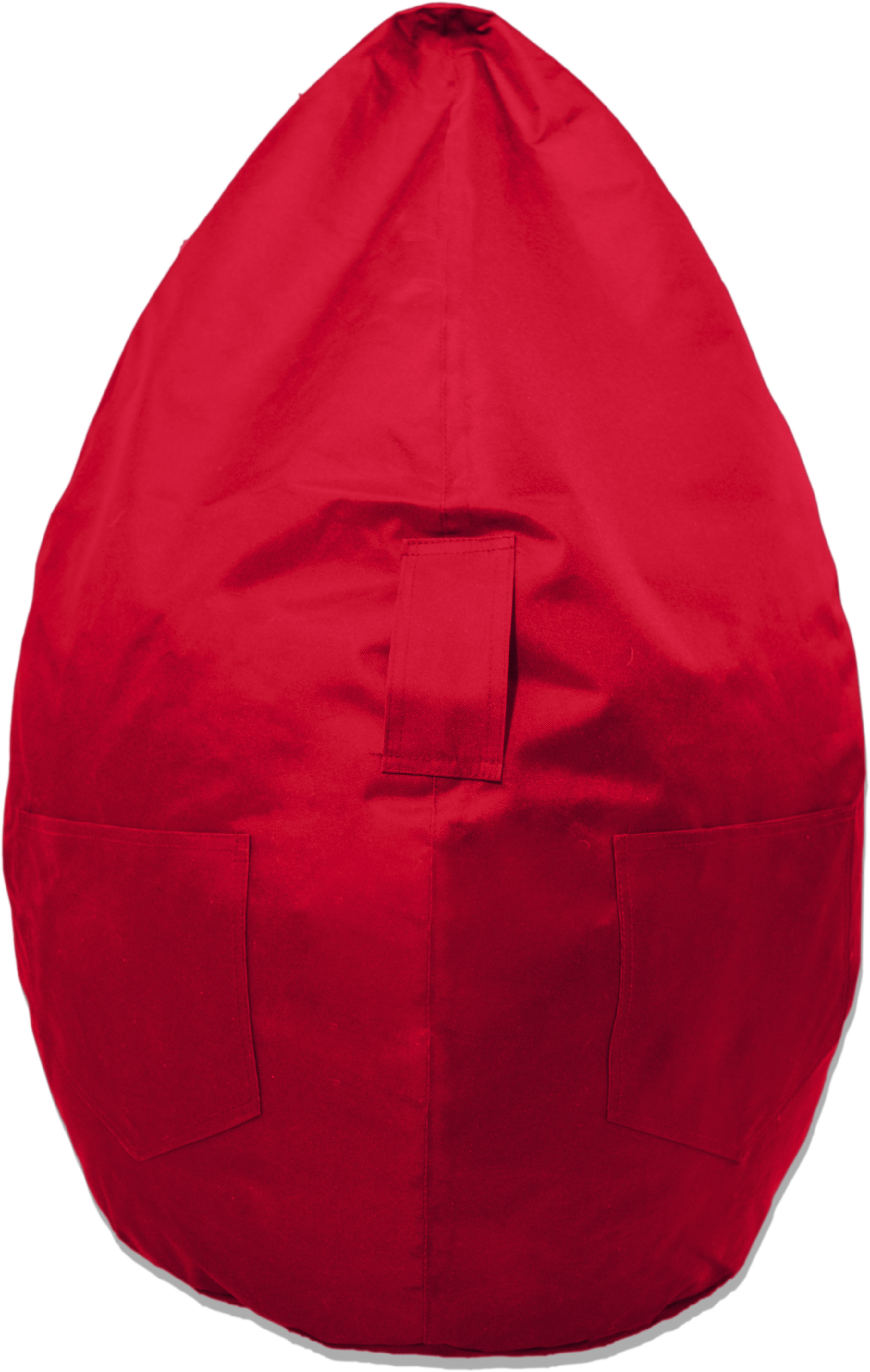 Sitzsack KINZLER, B:75cm H:130cm, rot, Polyester, Kinderzimmer, Sitzsäcke, "Kimi big", Uni Farben, mit Taschen & Tragegriff, Outdoor geeignet,
