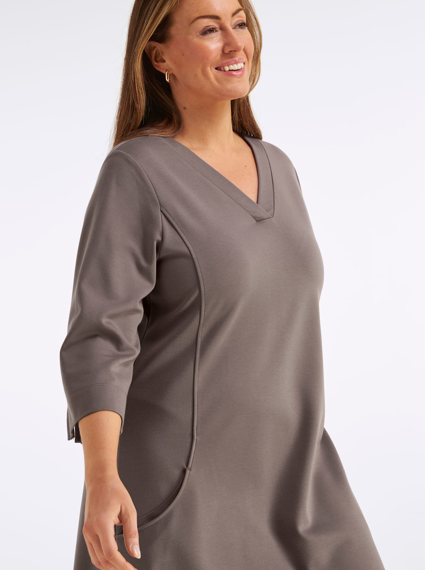Sheego Jerseykleid »Kleid« Nahttasche