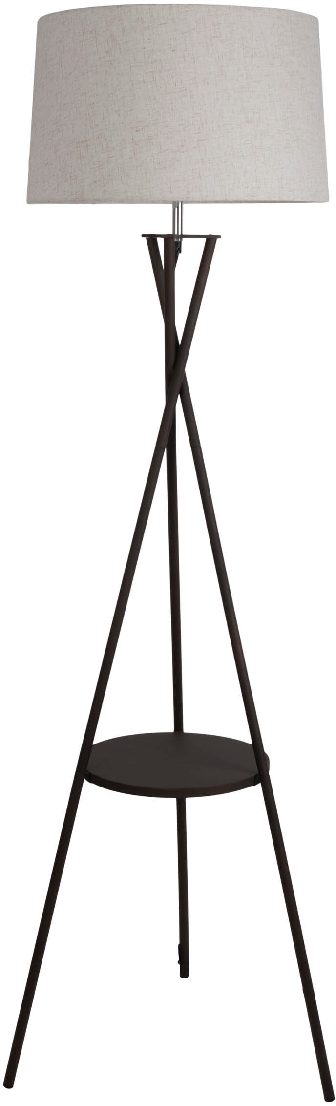 näve Stehlampe »Tora«, 1 flammig, Leuchtmittel E27 | ohne Leuchtmittel, mit integriertem Tisch, Gestell rost, Zuleitung schwarz, exkl. 1x E27