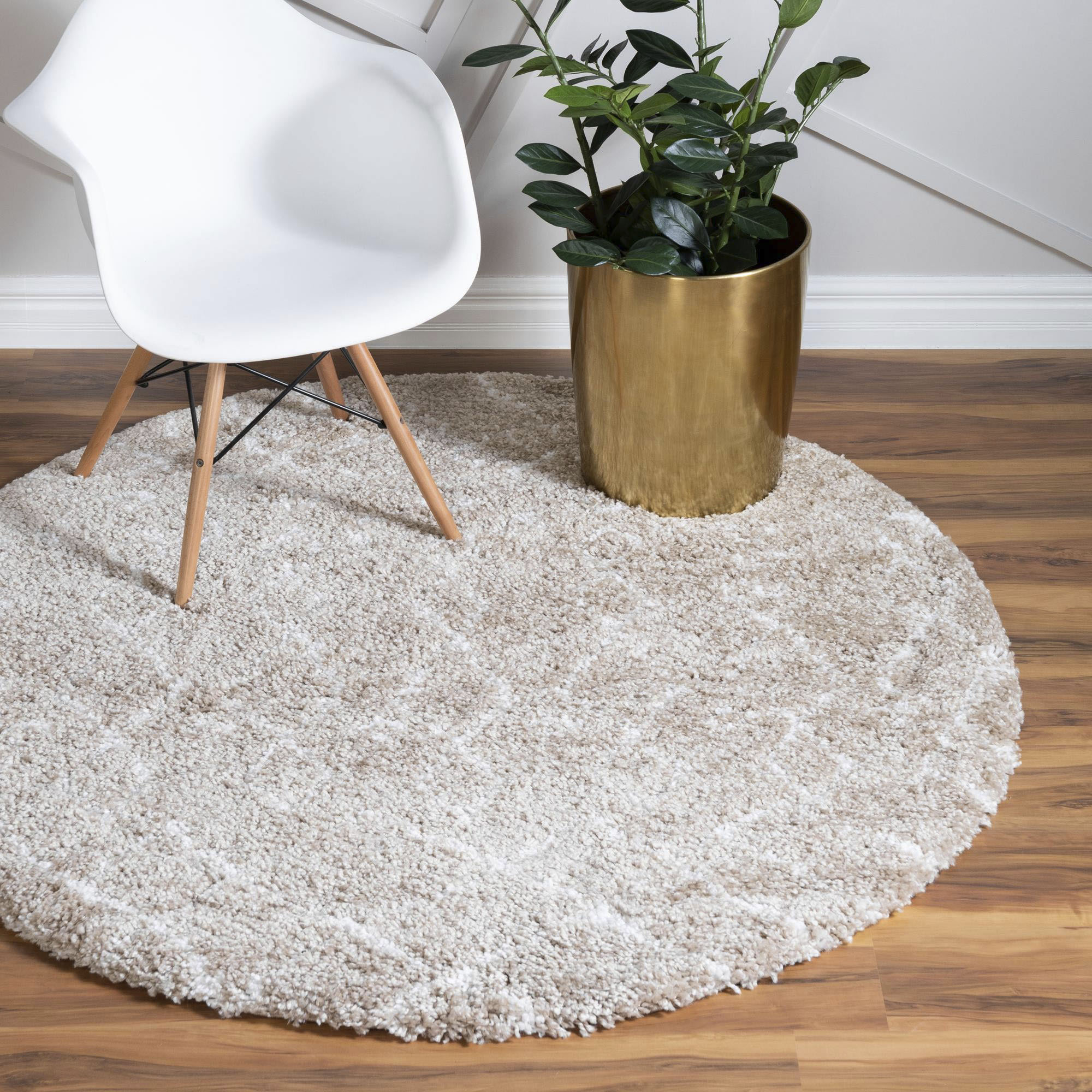 Myflair Möbel & Accessoires "Temara Shag, LAGERRÄUMUNG" rund 51 mm Höhe gewebt, Scandi Design, ideal im Wohnzimmer & Schlafzimmer