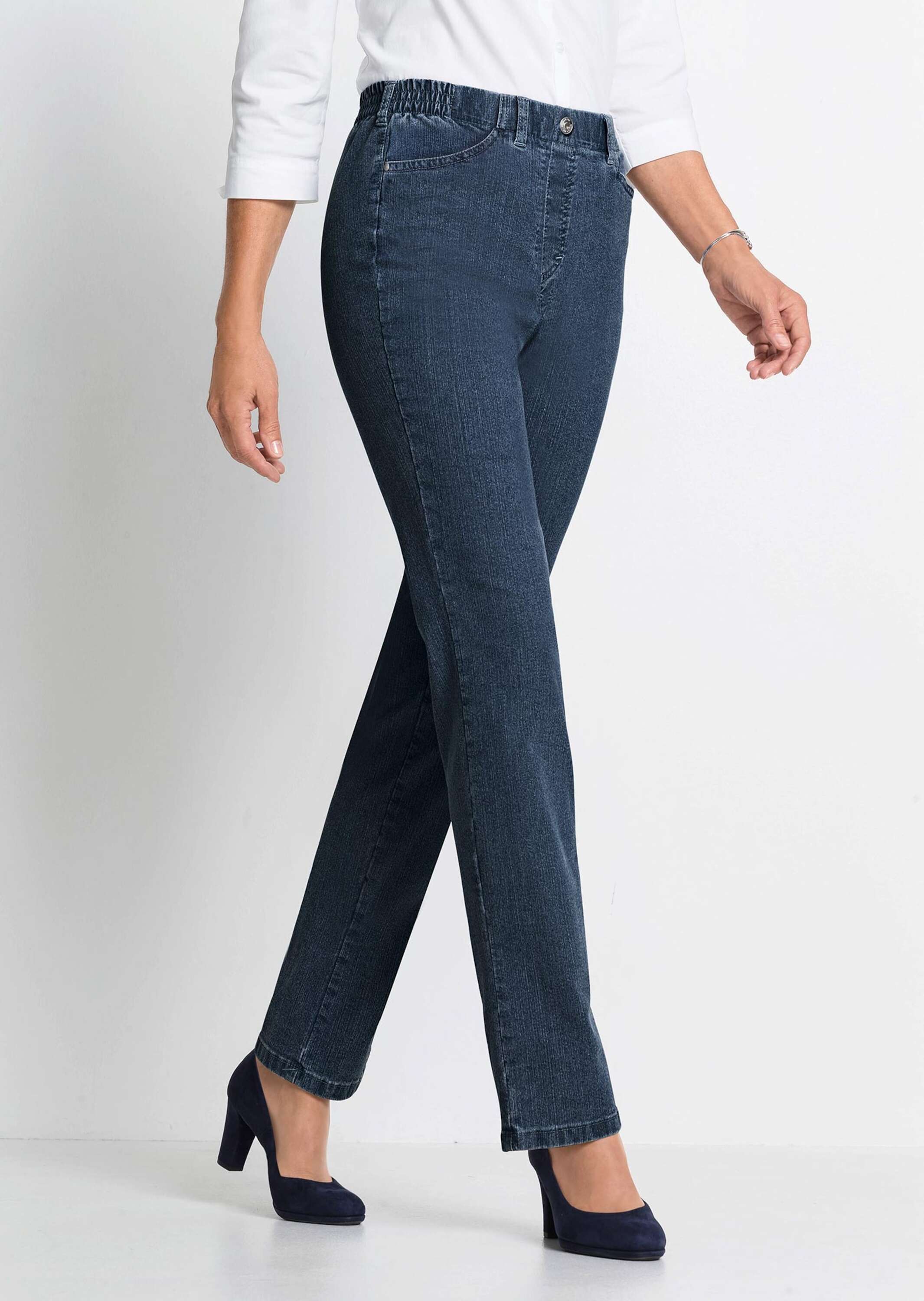 Thumbnail - GOLDNER Regular-fit-Jeans "Klassische Jeansschlupfhose MARTHA"