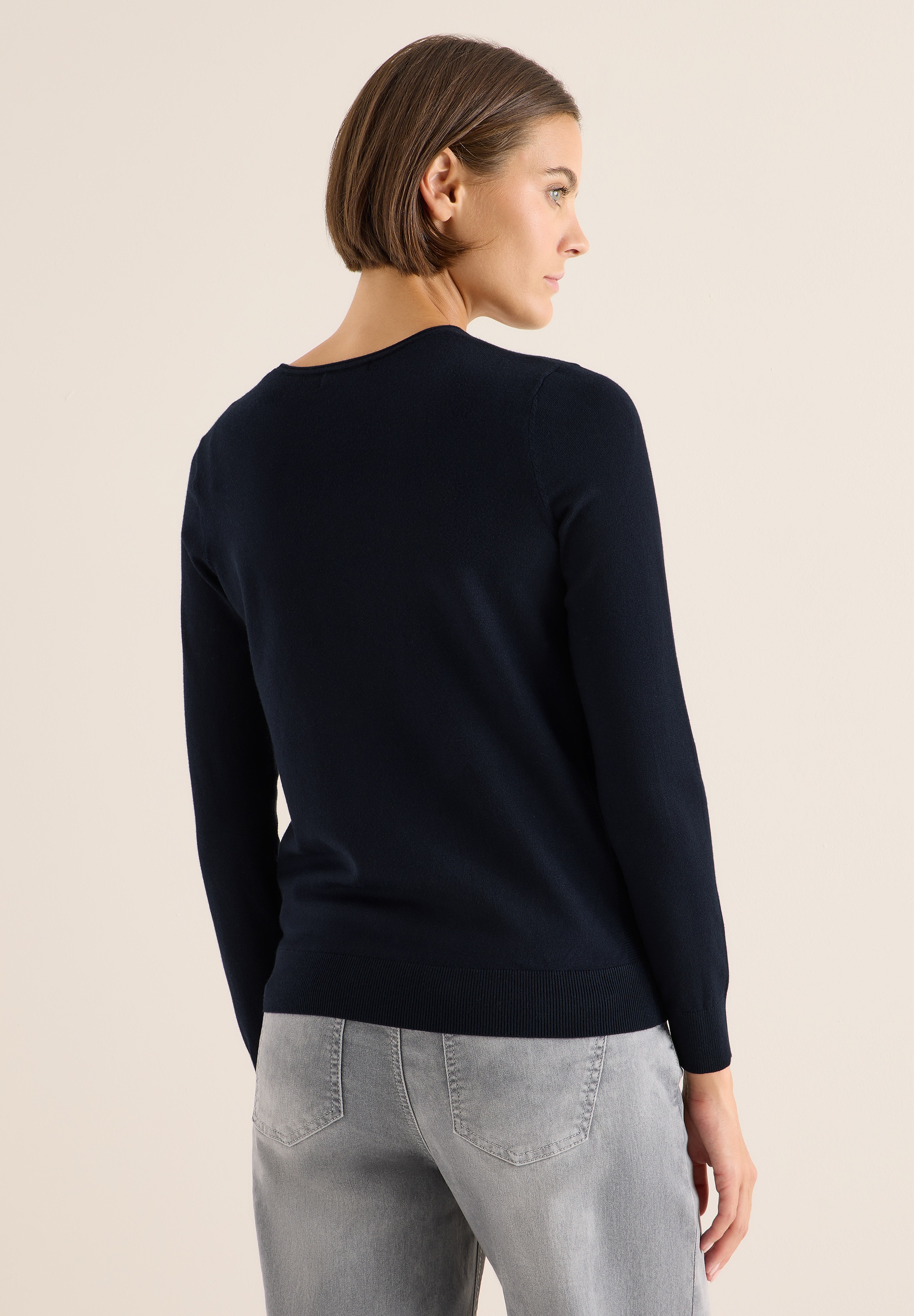 Cecil Strickpullover, mit Materialmix