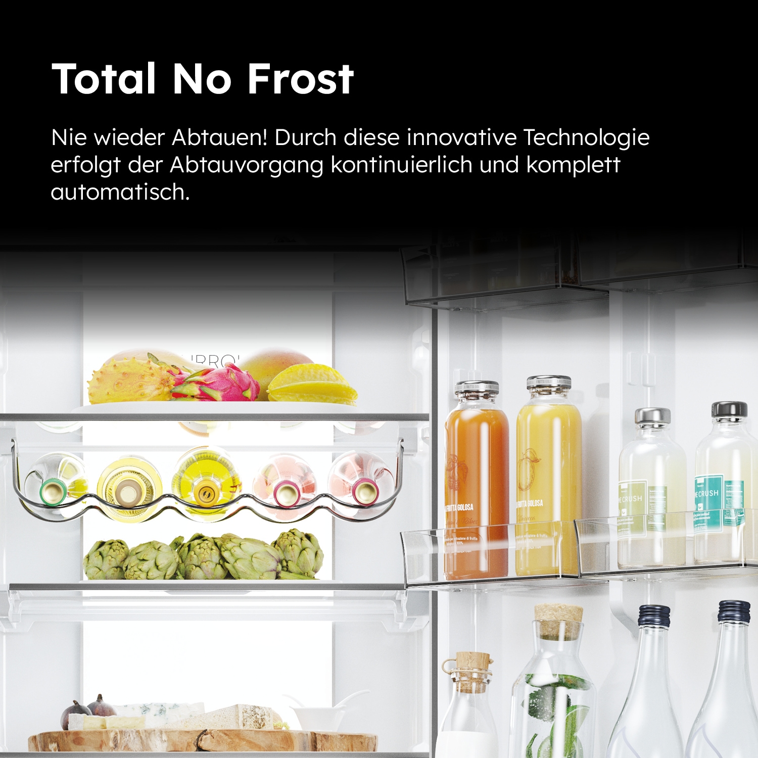 Haier Kühl-/Gefrierkombination 3D 60 Series 7 »HTW7620ANMG«, WIFI connected, Innovative Gefrier-Schubladen: Sparen Energie