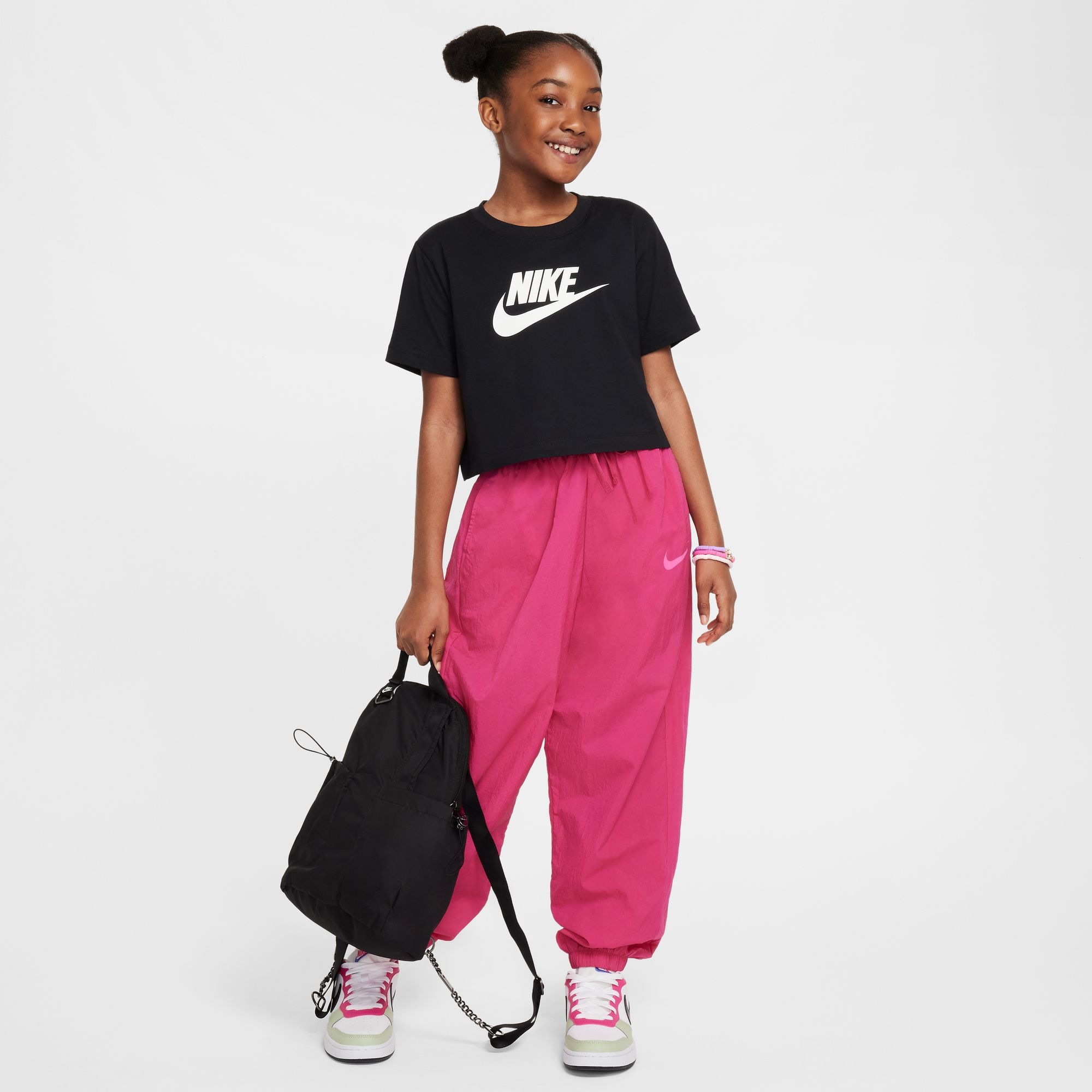 Nike Sportswear Laufshirt »G NSW TEE CROP FUTURA HBR« 1 Stk. tlg.