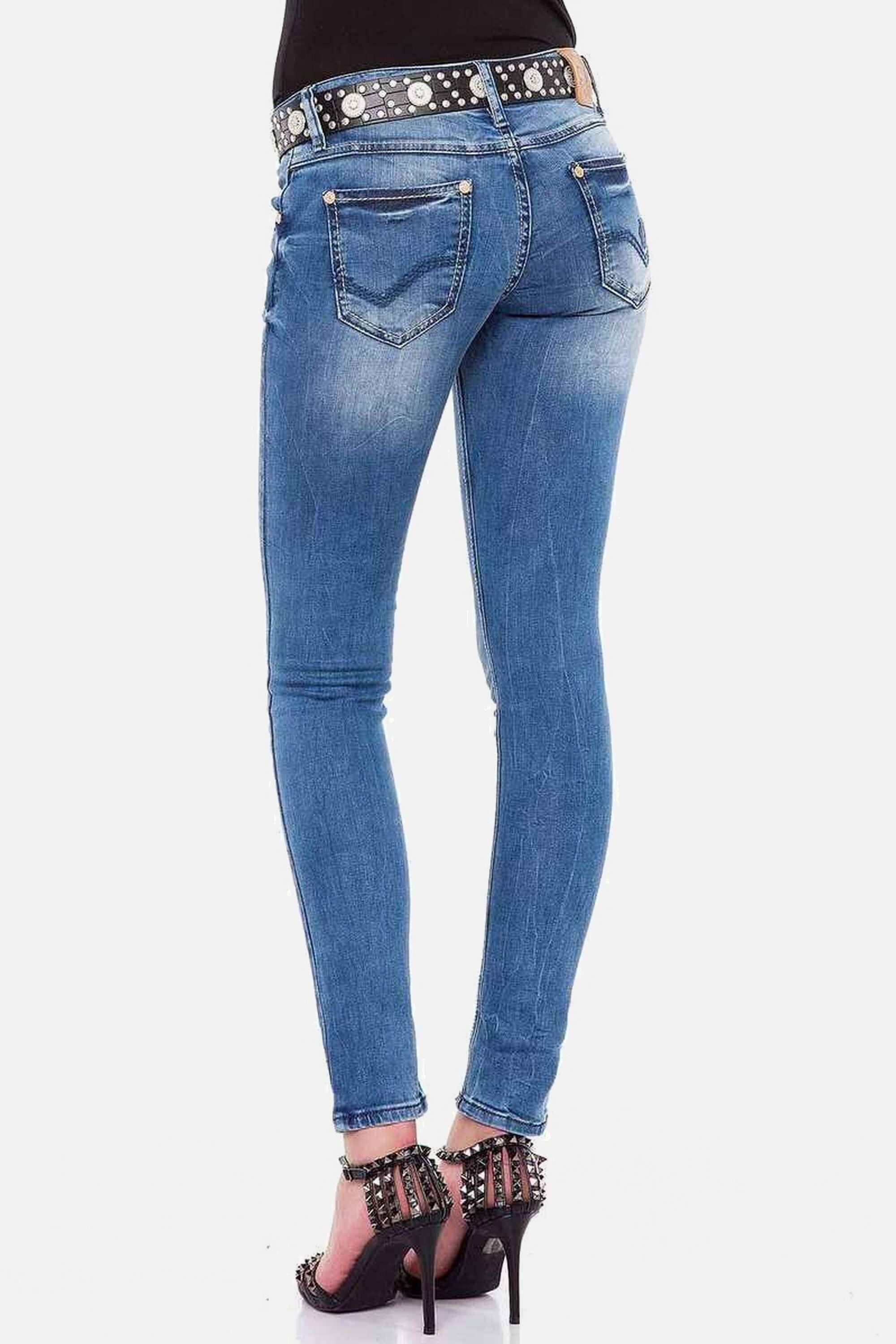 Cipo & Baxx Slim-fit-Jeans »Jeans« im Used-Look, WD-344
