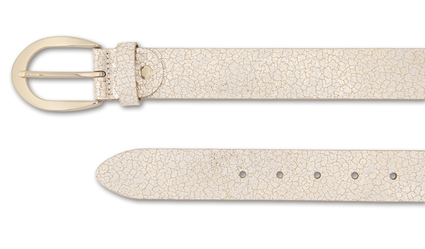 Thumbnail - BERND GÖTZ Ledergürtel "Ledergürtel mit Metallicprint und Glanzeffekten"