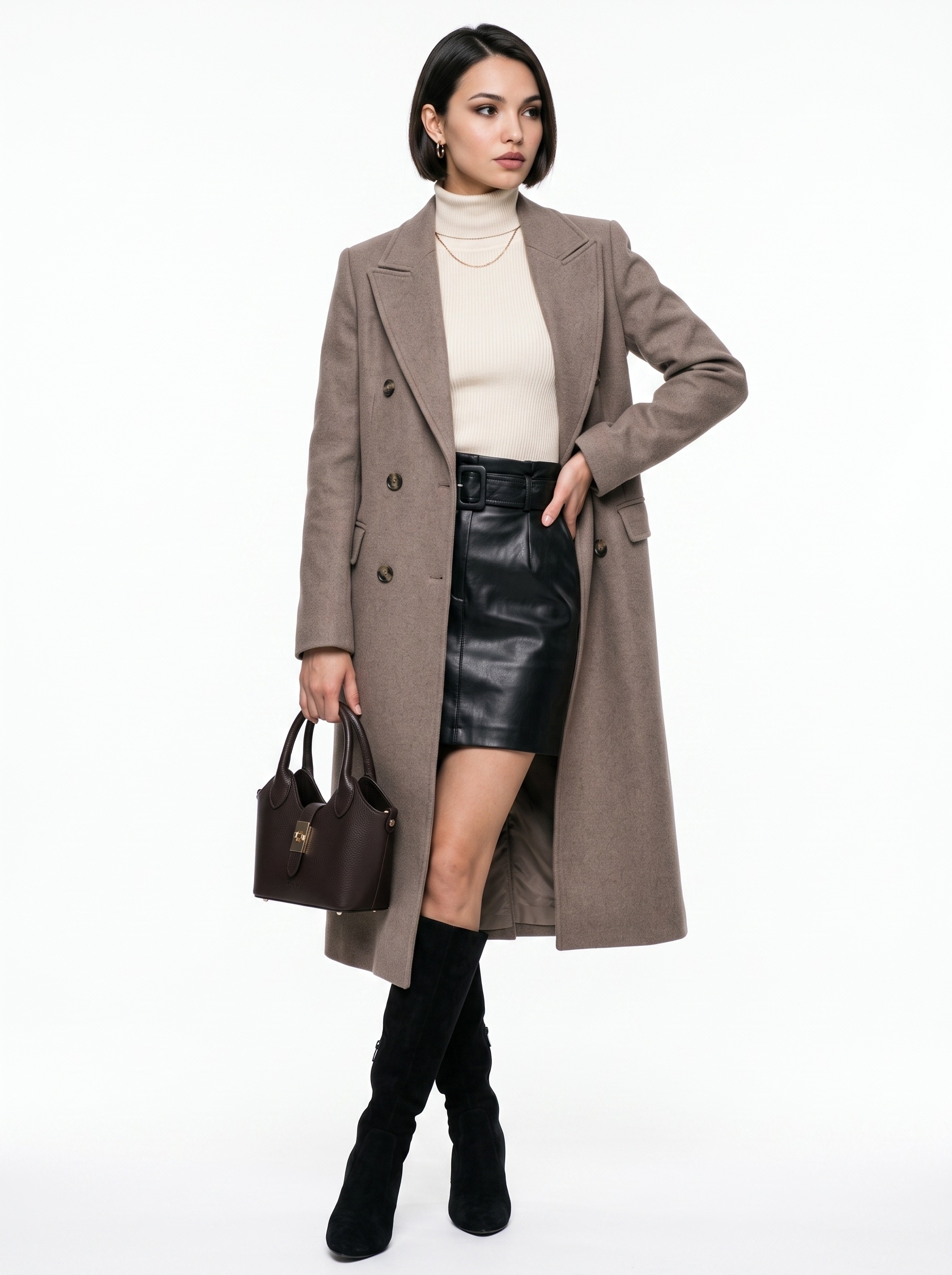 forty° Henkeltasche »LANVERRA - S« echt Leder, Made in Italy