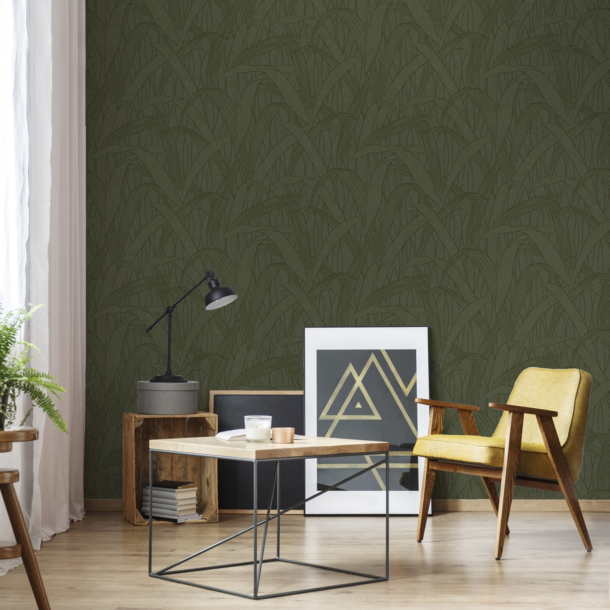Superfresco Easy Vliestapete "Silla Grun 10mx52cm" natürlich glatt Silla Grün 1000x52cm