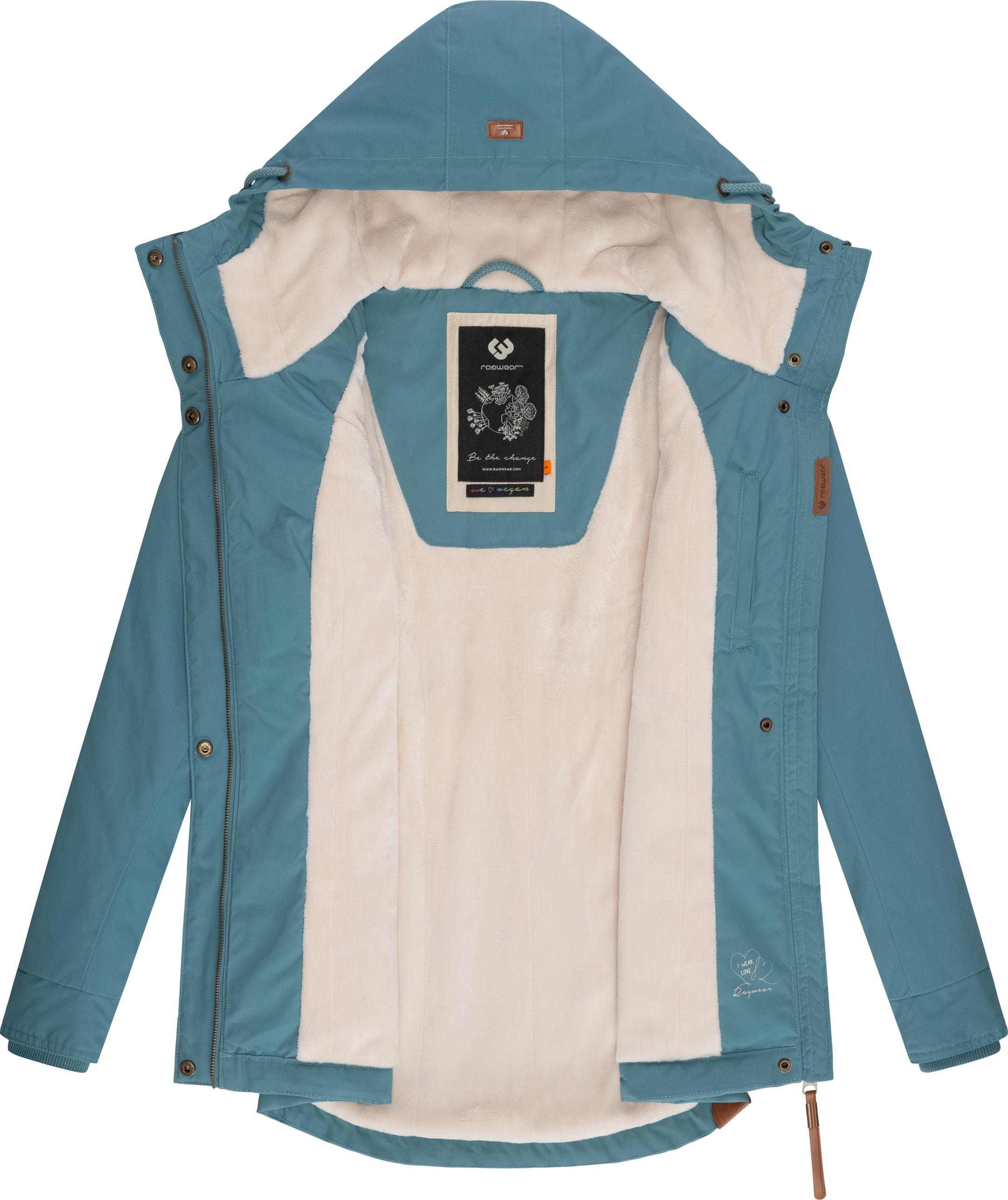 Ragwear Winterjacke »Monade«, mit Kapuze, Damen Winterparka mit Kapuze und m. Fleece gefüttert
