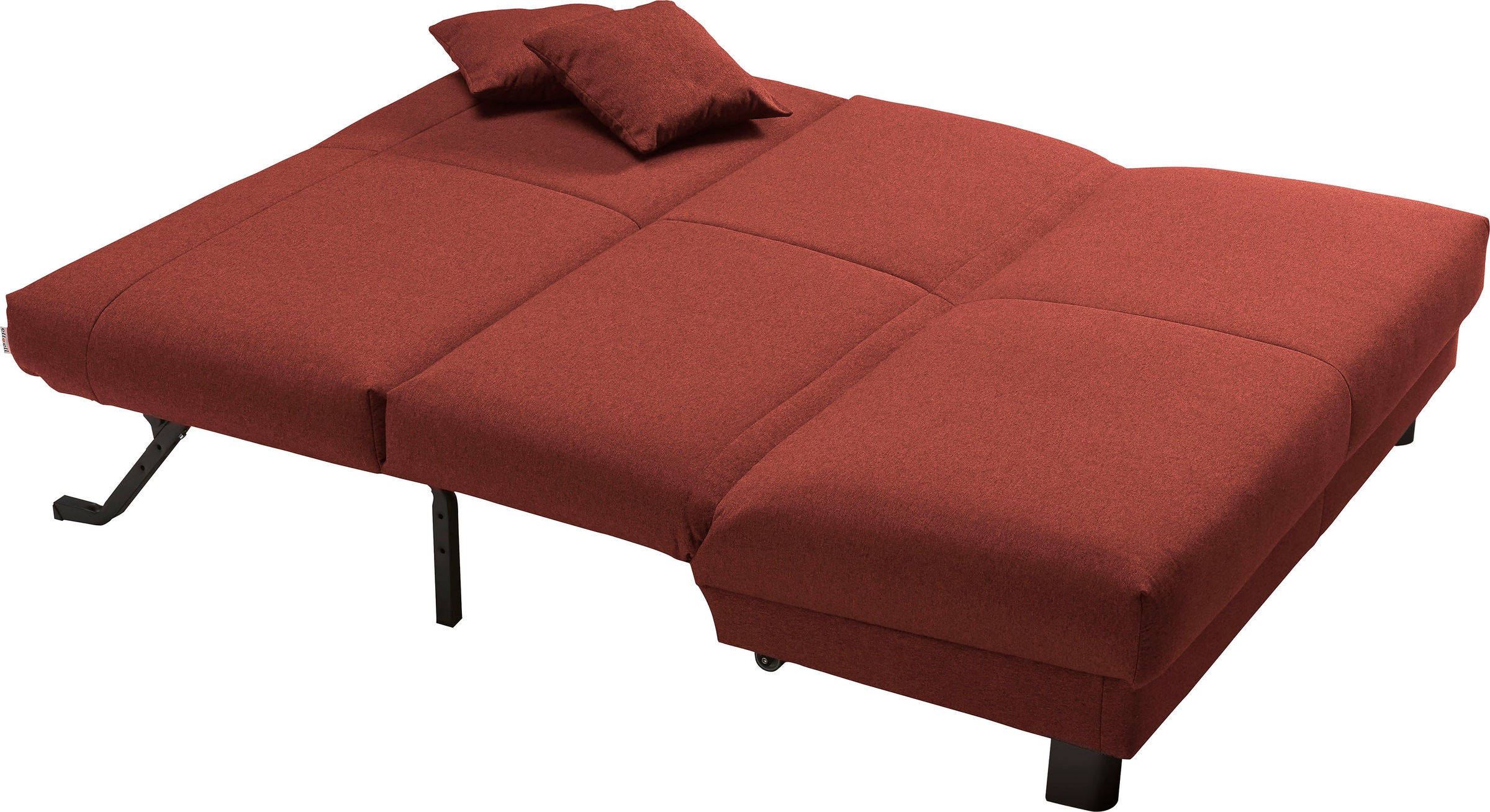 ell + ell Schlafsofa »Enny«, Liegefläche Breite 155 cm, Liegehöhe 45 cm, Füße schwarz, Rückenlehne