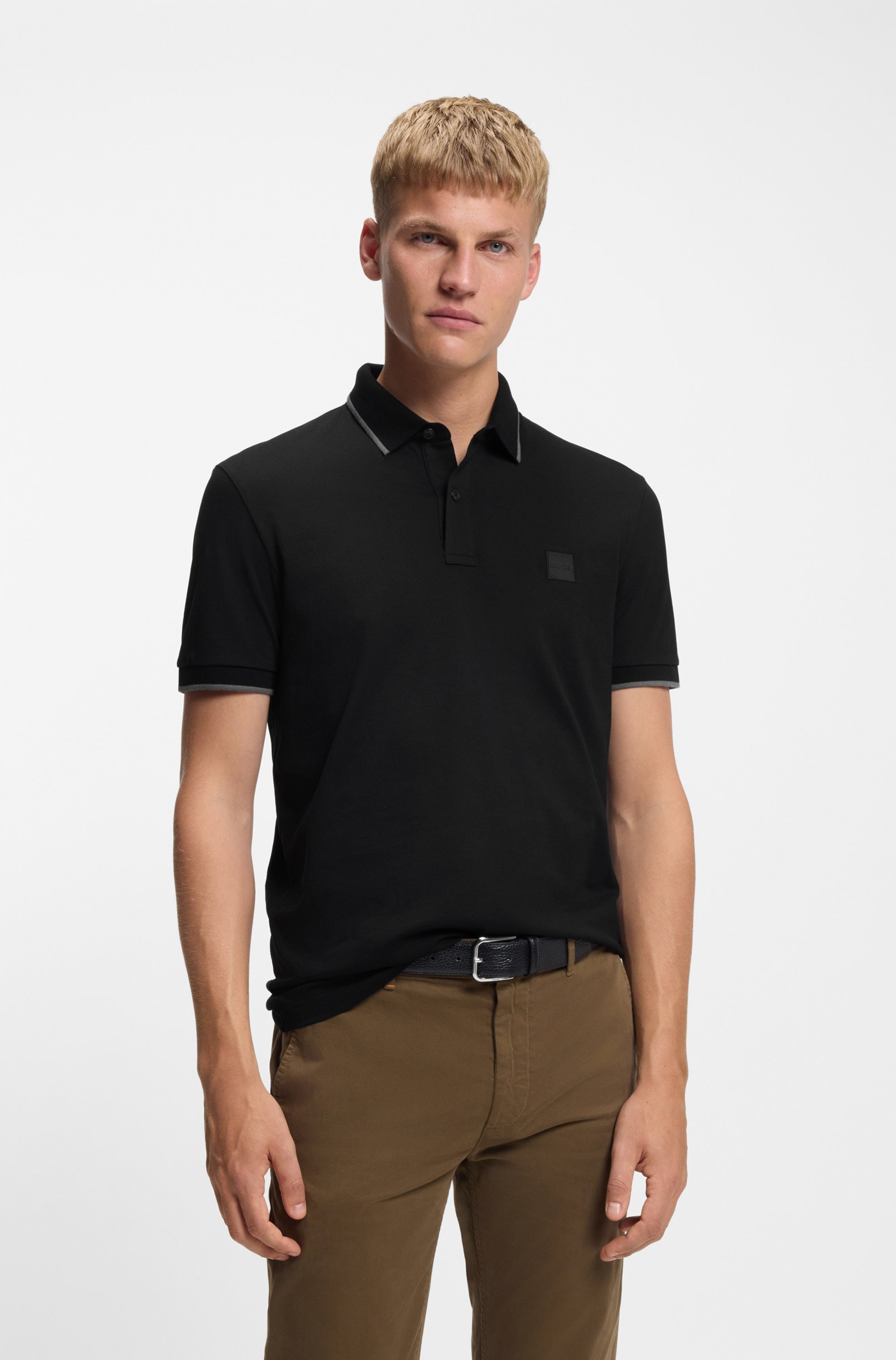 BOSS ORANGE Poloshirt »Passertip« mit BOSS Logo-Badge