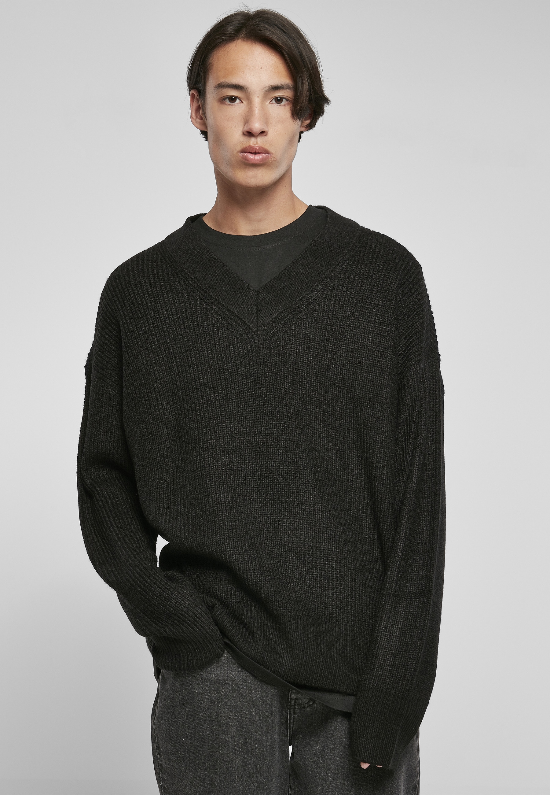 URBAN CLASSICS Strickpullover »Urban Classics Herren V-Neck Cardigan« 1 tlg.