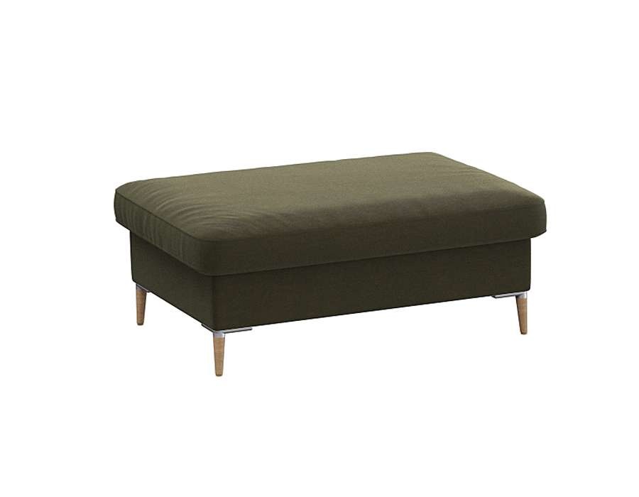 FLEXLUX Pouf »Fiore«, Kaltschaum, Füße Alu+ Eiche