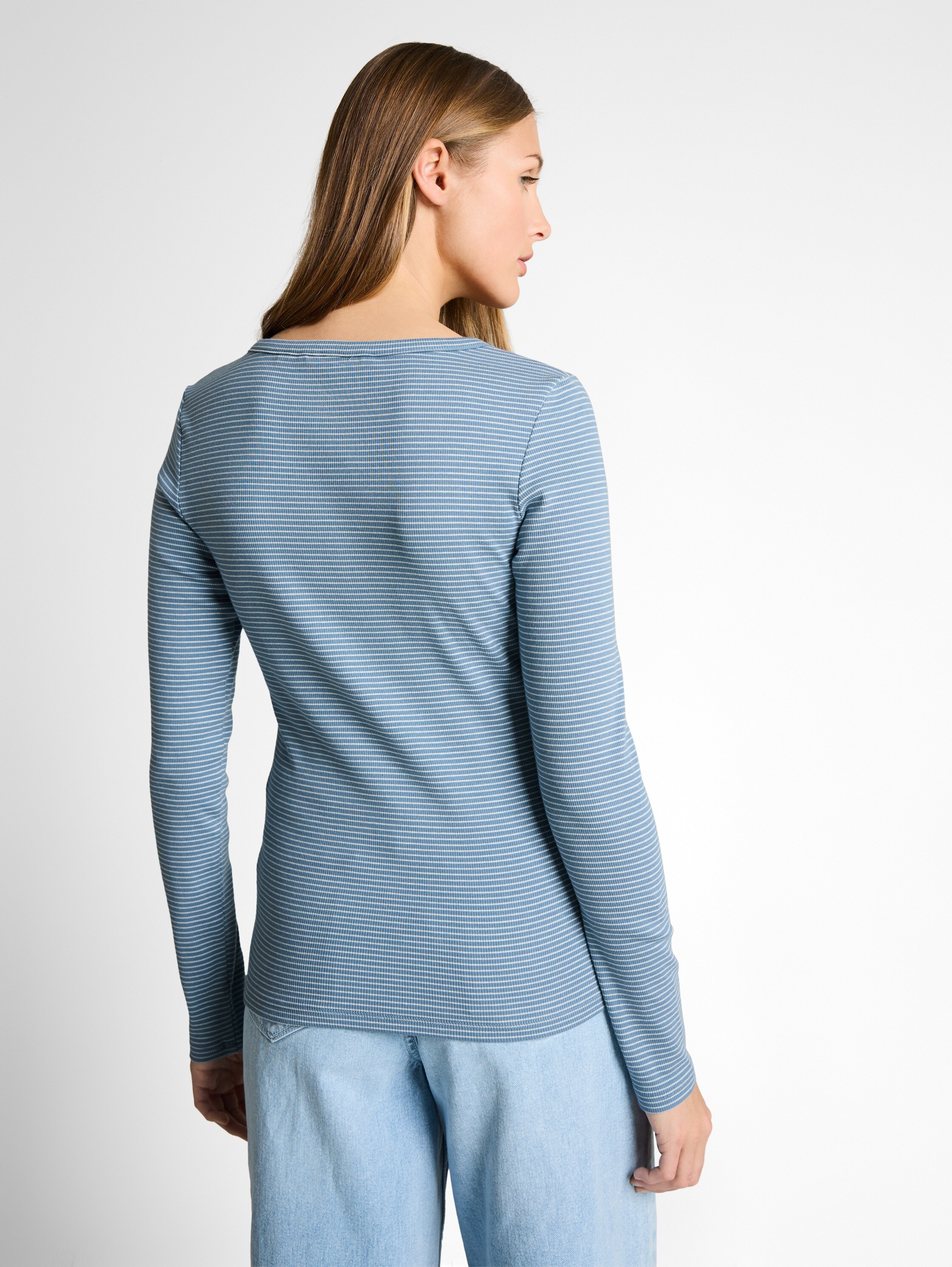 TOM TAILOR Denim Henleyshirt mit Streifen Muster günstig online kaufen