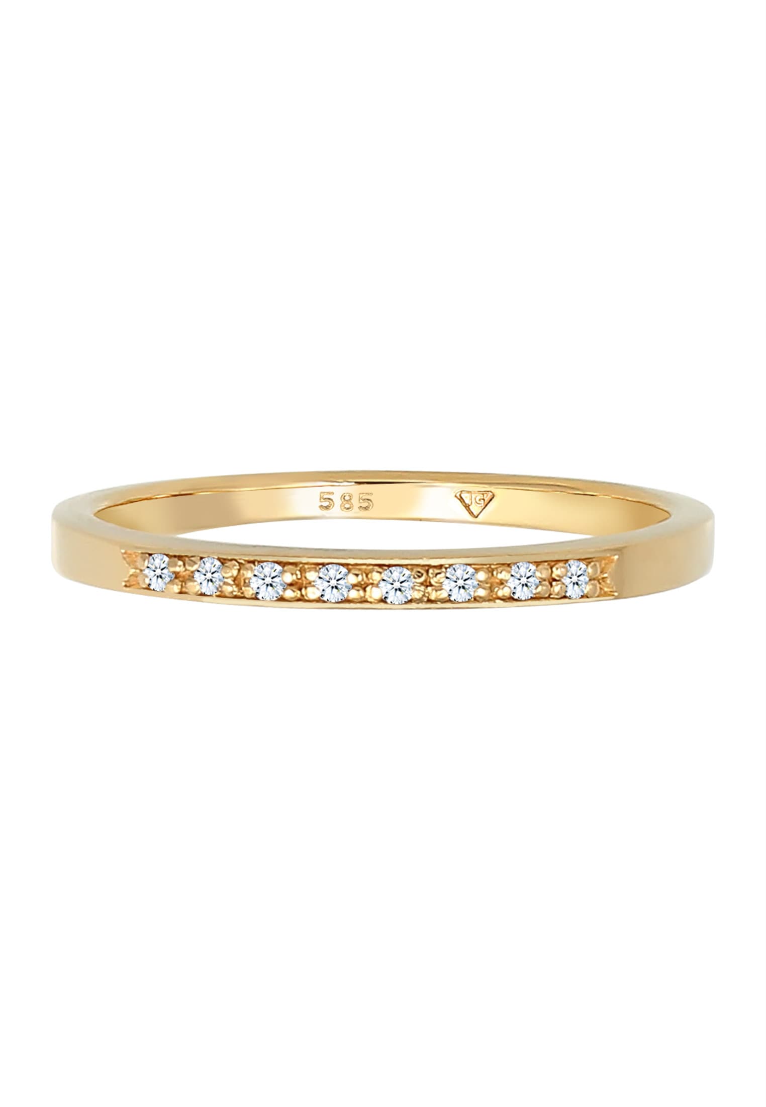 Elli DIAMONDS Verlobungsring »Bandring Verlobung Diamant (0.04 ct.) 585 Gelbgold«