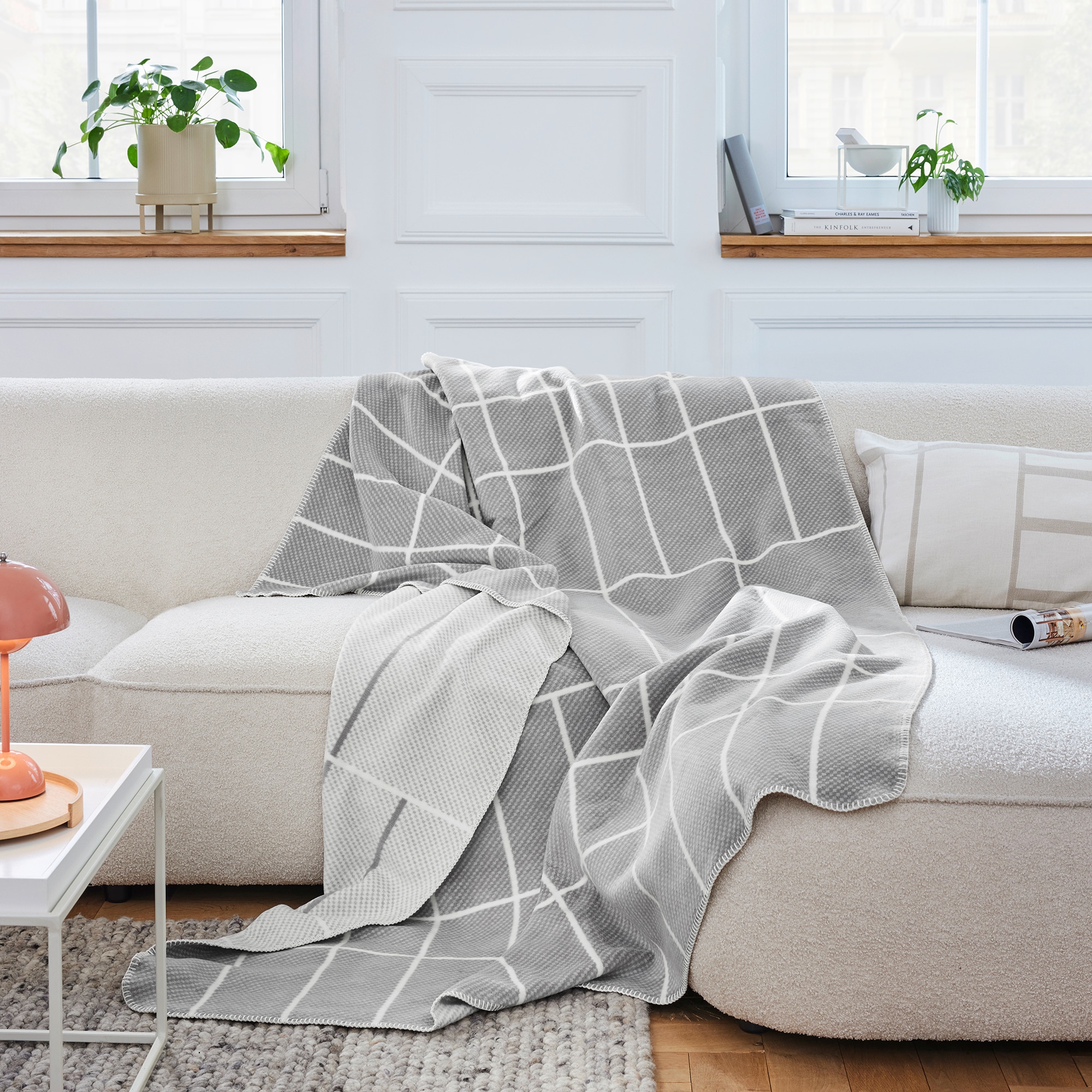 IBENA Wohndecke »Wohndecke Sanremo«, im modernen Gitterdesign