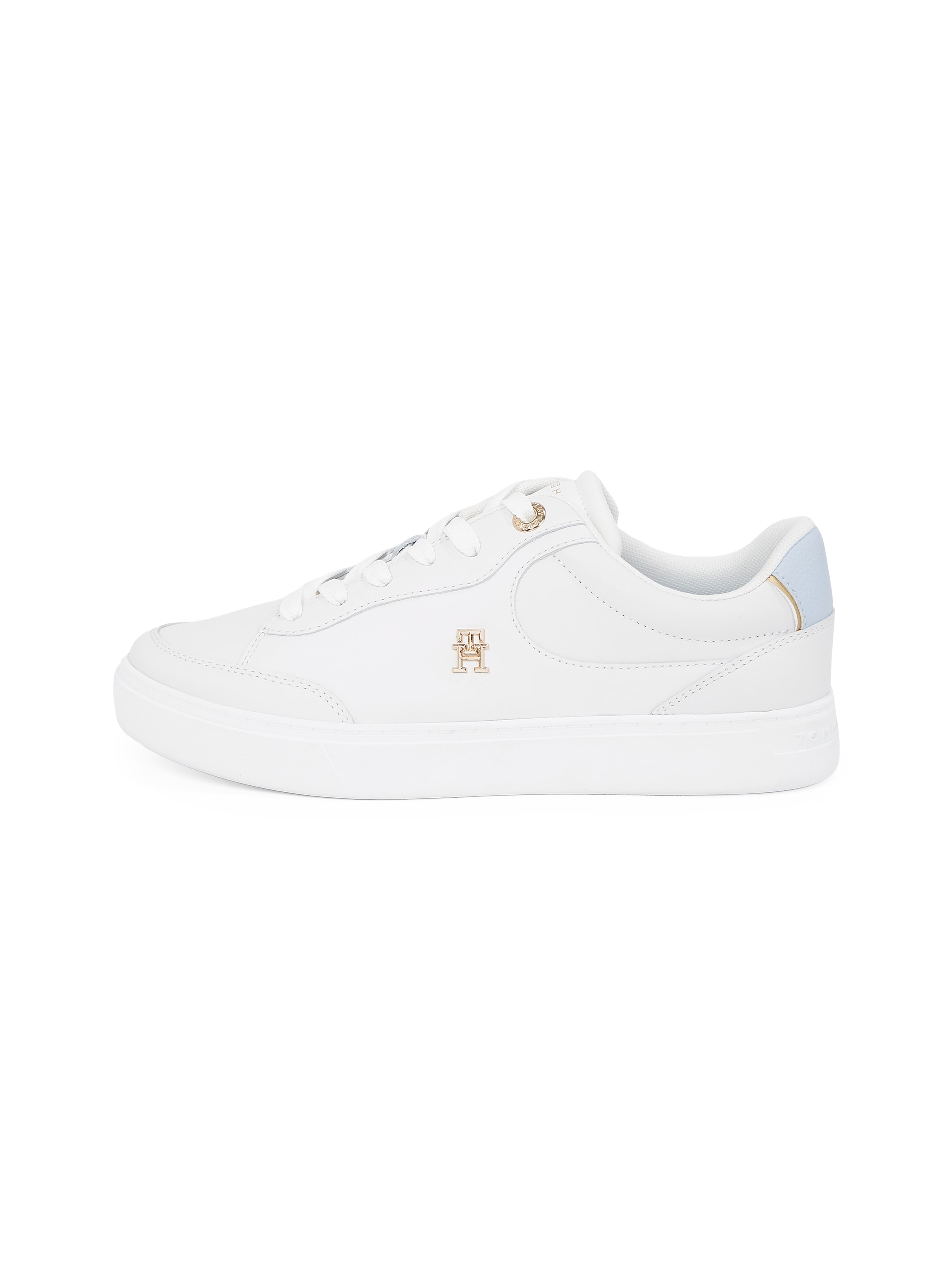 Tommy Hilfiger Plateausneaker »ESSENTIAL CHIC COURT SNEAKER«, Freizeitschuh, Schnürschuh, Halbschuh mit TH-Schmuckelement