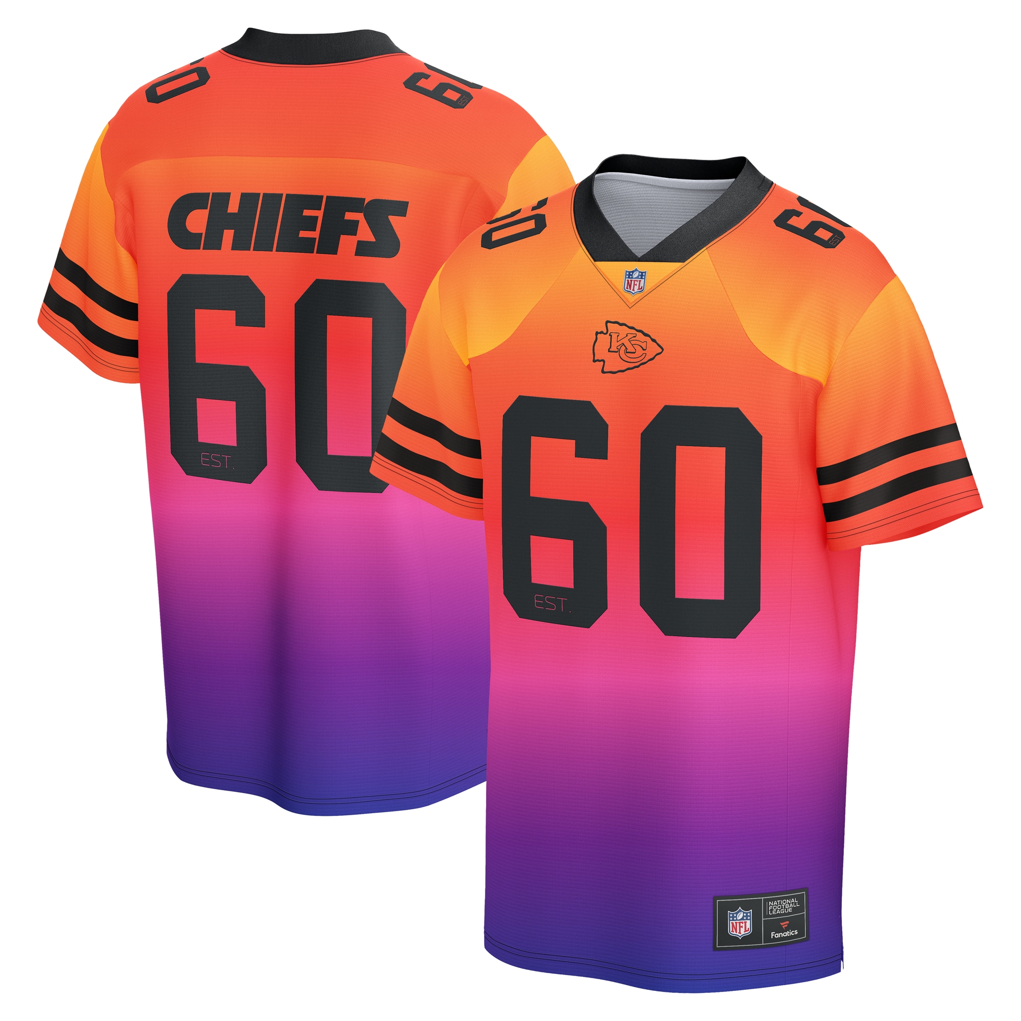 FANATICS Kinder Footballtrikot "Fanatics Trikot Kansas City Chiefs Gradient Foundation"mehrfarbig, Gr. XL, 100% Polyester, Trikots