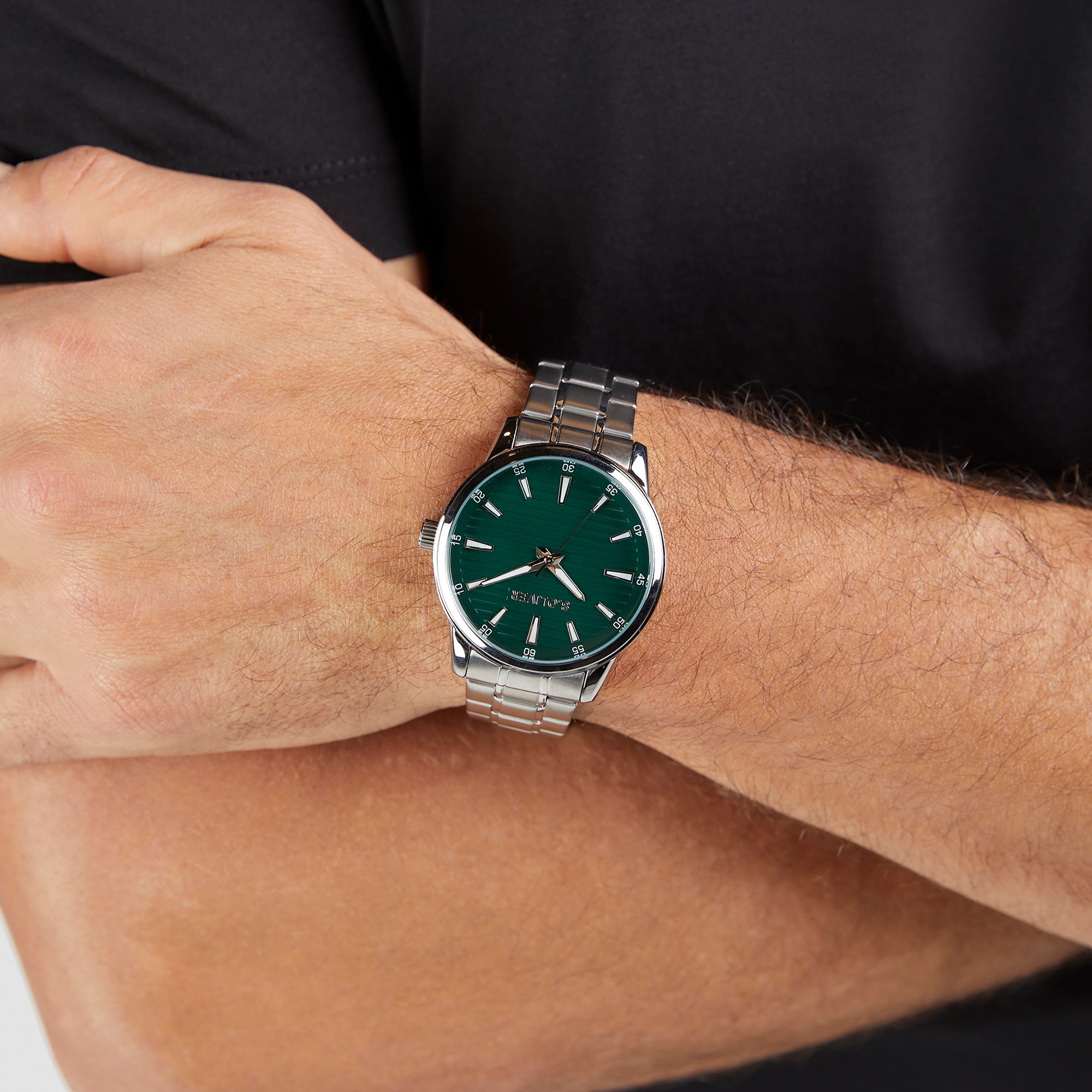 s.Oliver Quarzuhr »Core Round« Armbanduhr, Herrenuhr, Edelstahlarmband, analog